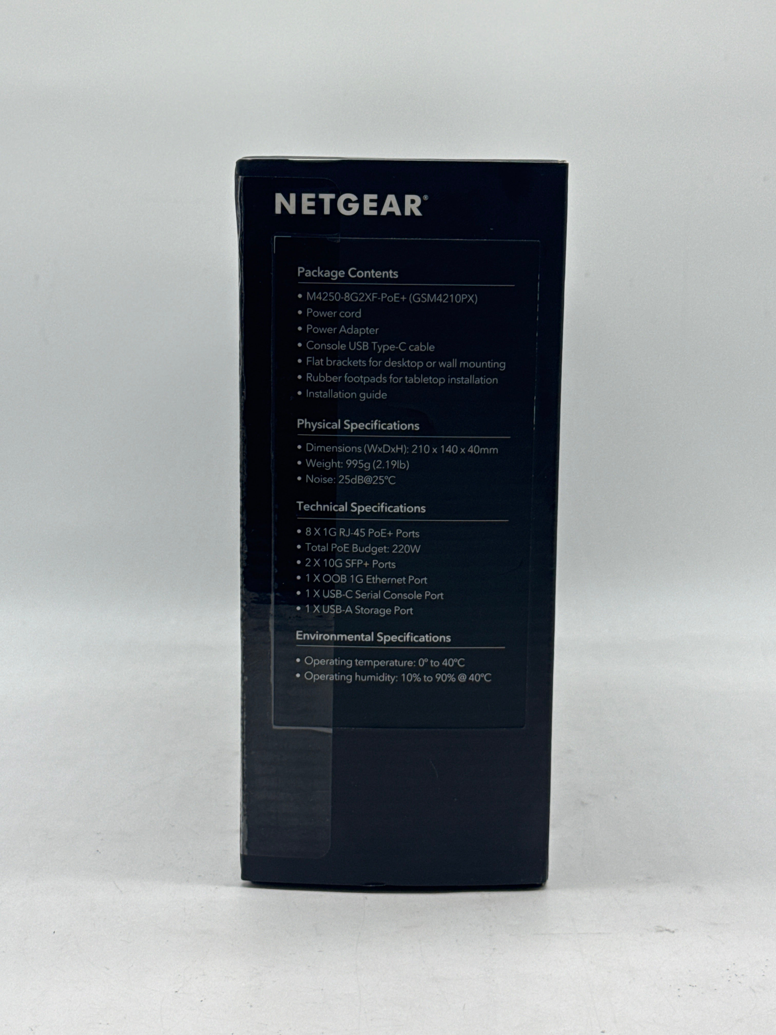 Netgear GSM4210PX-100NAS Wired Router Black New In Box