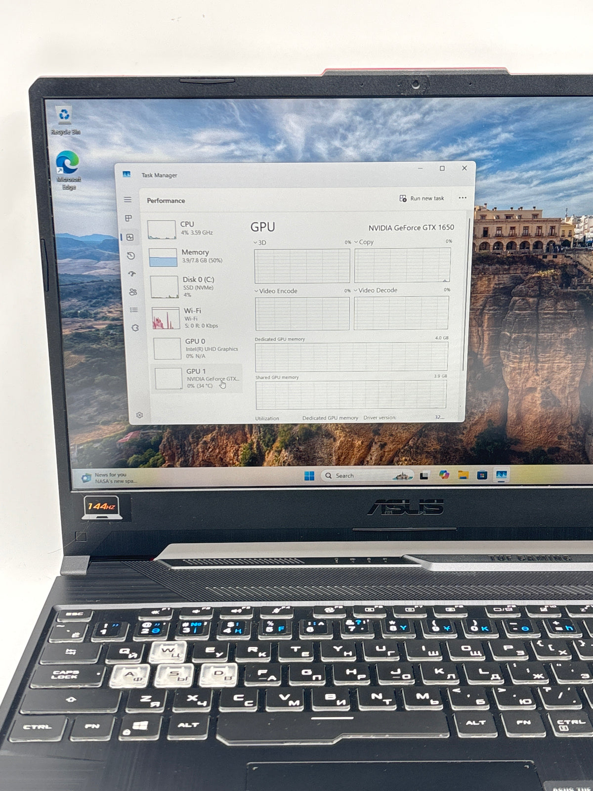 ASUS FX506L 15.6" Core i5-10300H 8GB RAM 512GB SSD GTX 1650 Black - Used