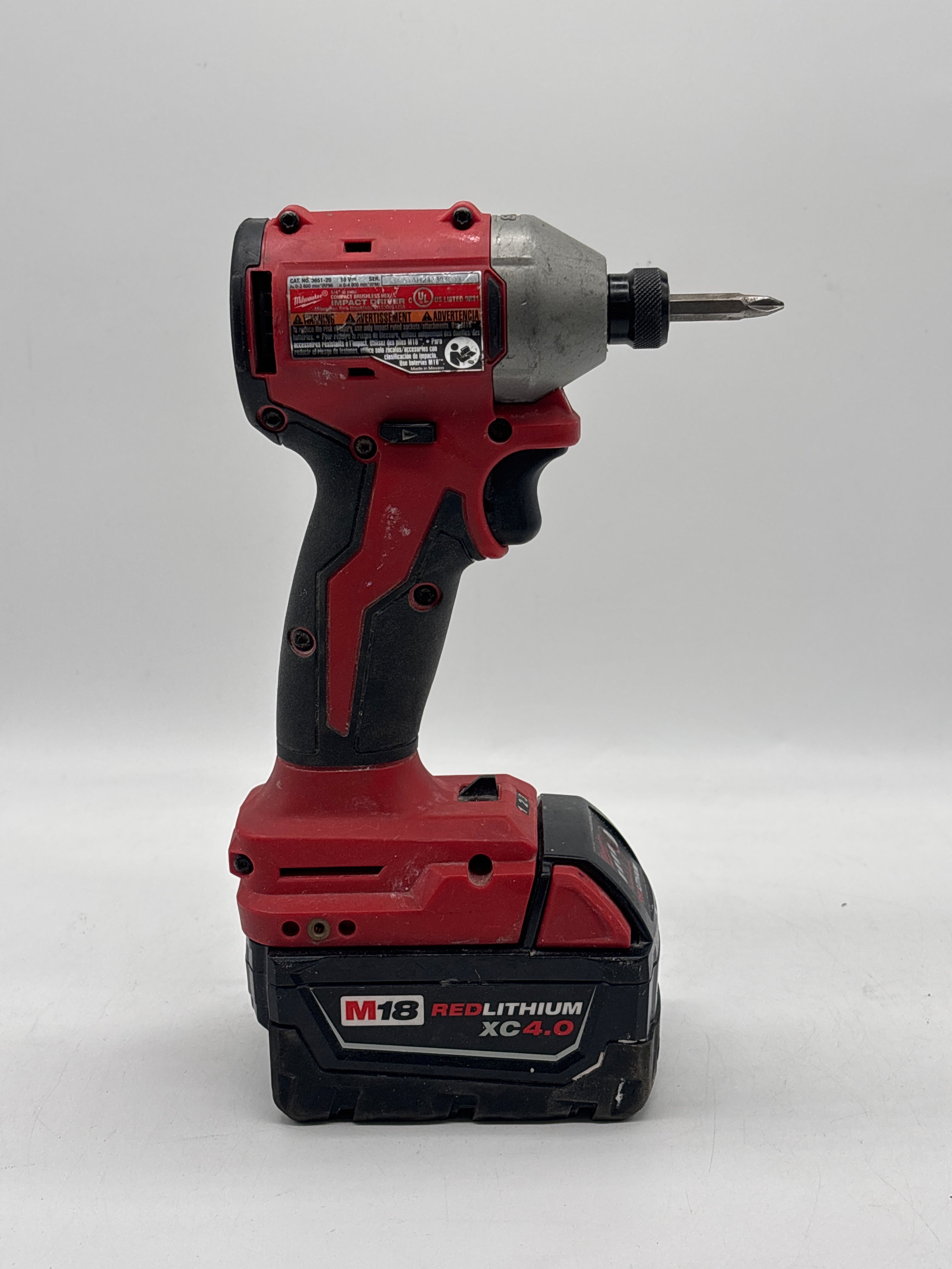 Milwaukee 3651-20 18V Cordless Impact Driver Brushless Battery Included Used