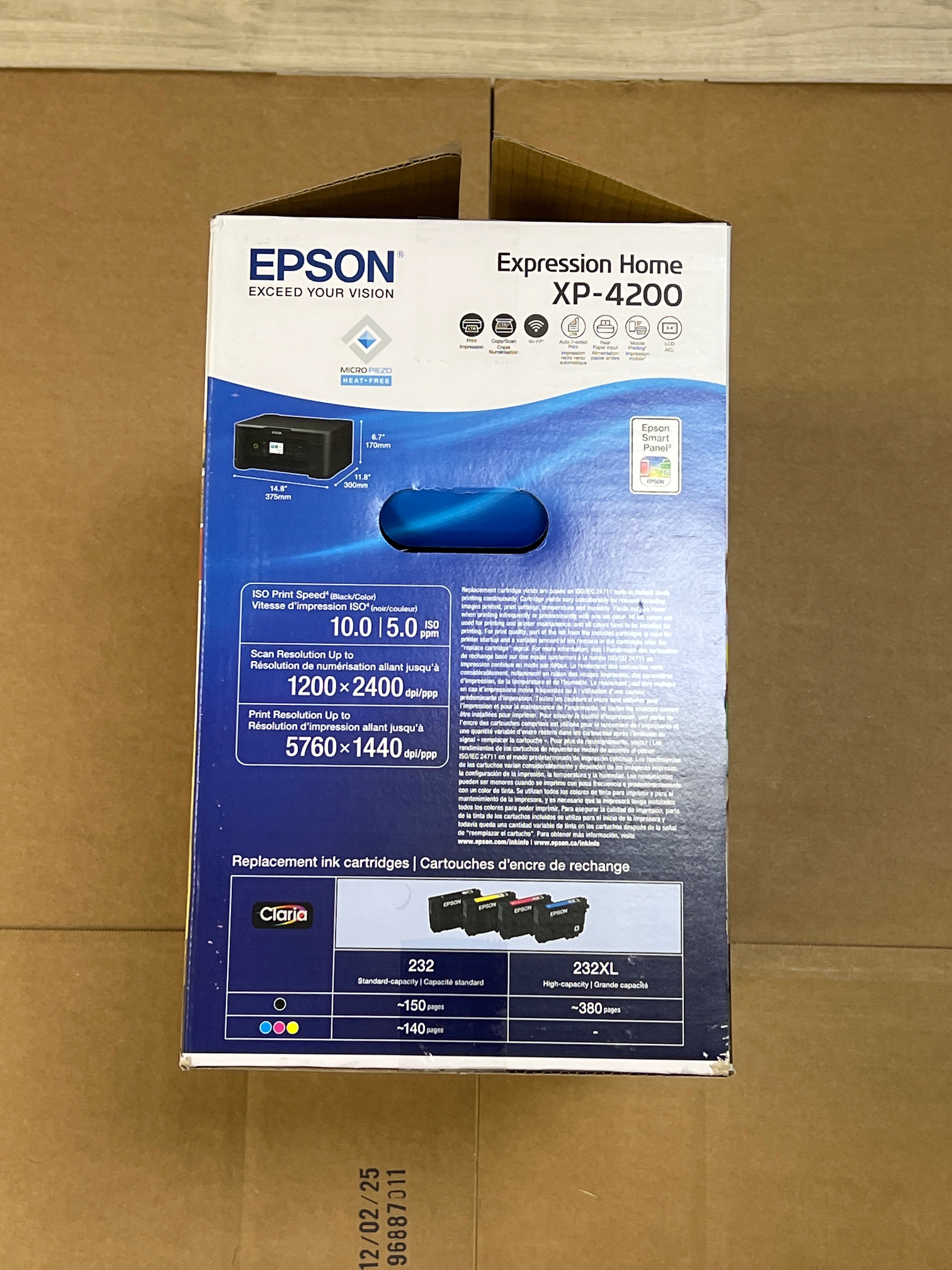 Epson Expression Home XP-4200 All-in-One Inkjet Printer - New In Box