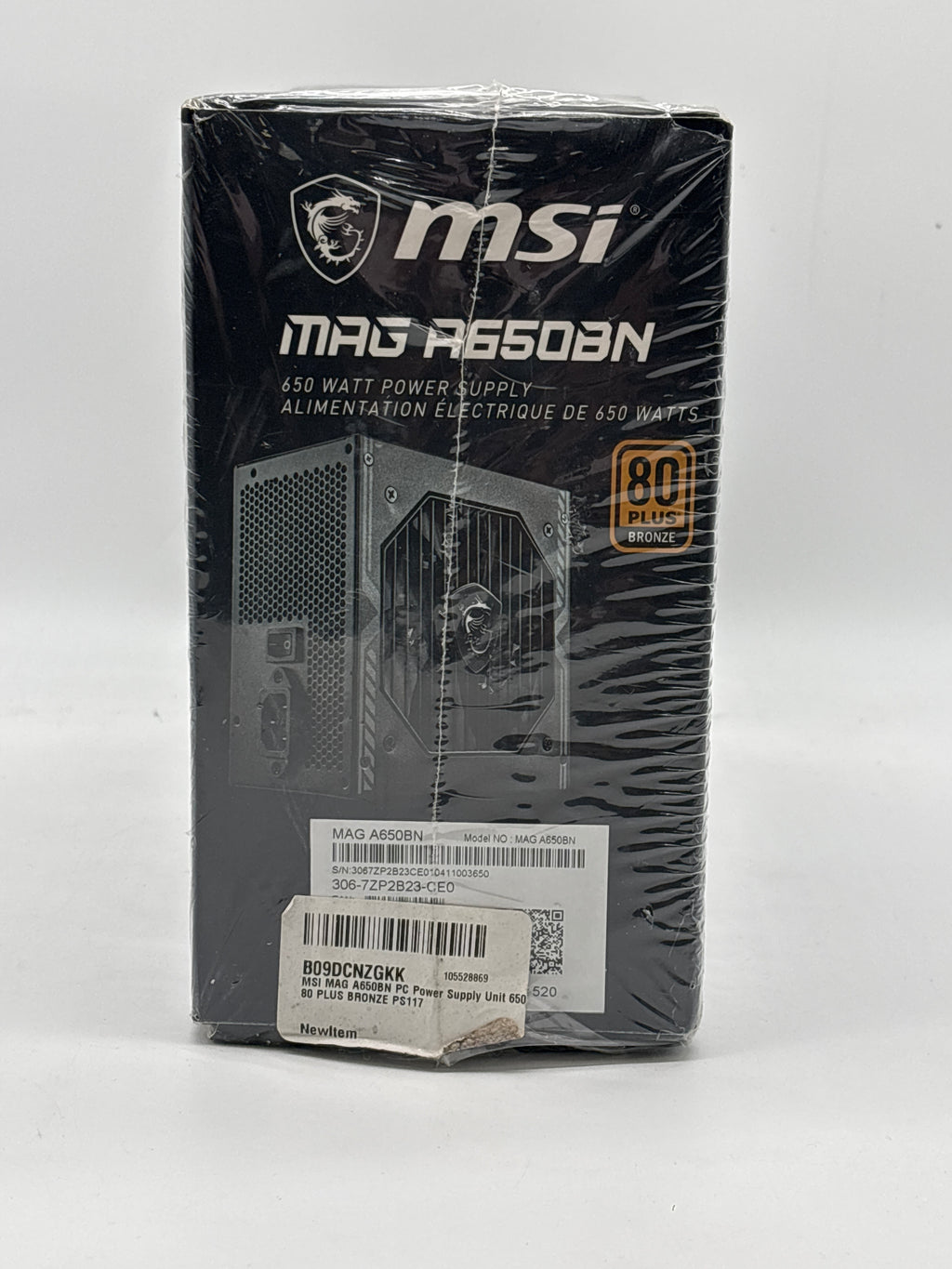 MSI MAG A650BN ATX 80+ Bronze Power Supply 650W Universal - New In Box
