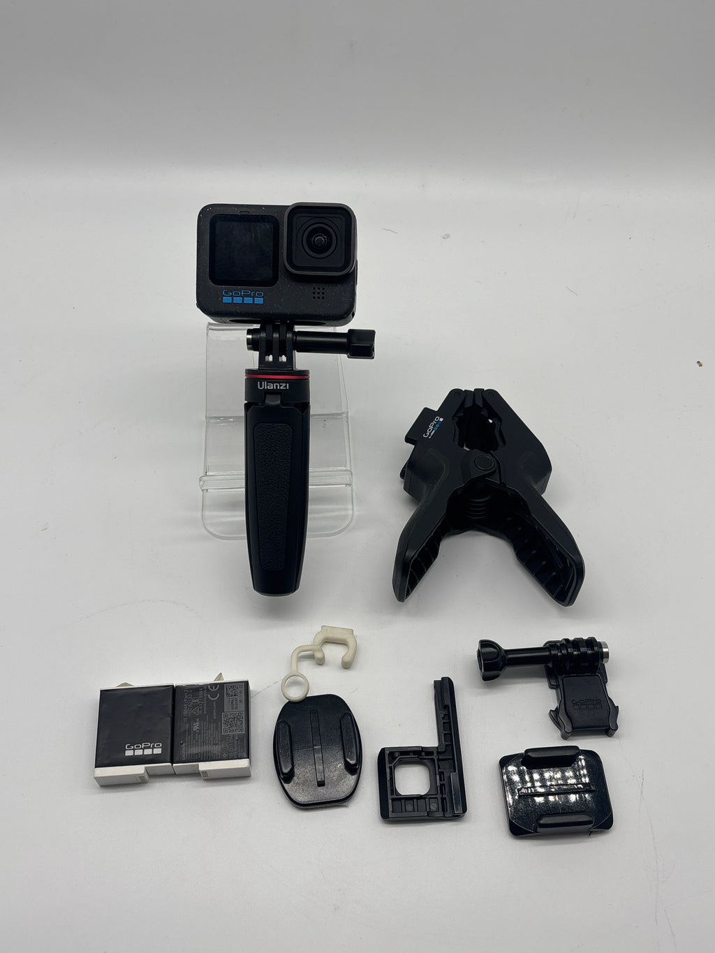 GoPro HERO12 Black Action Camera 5.3K Video 27MP with Hand Grip and 2 - Used