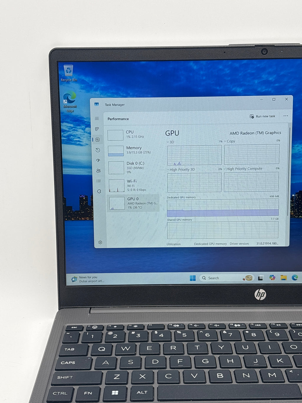HP 255 G10 Ryzen 7 7730U 16GB RAM 512GB SSD