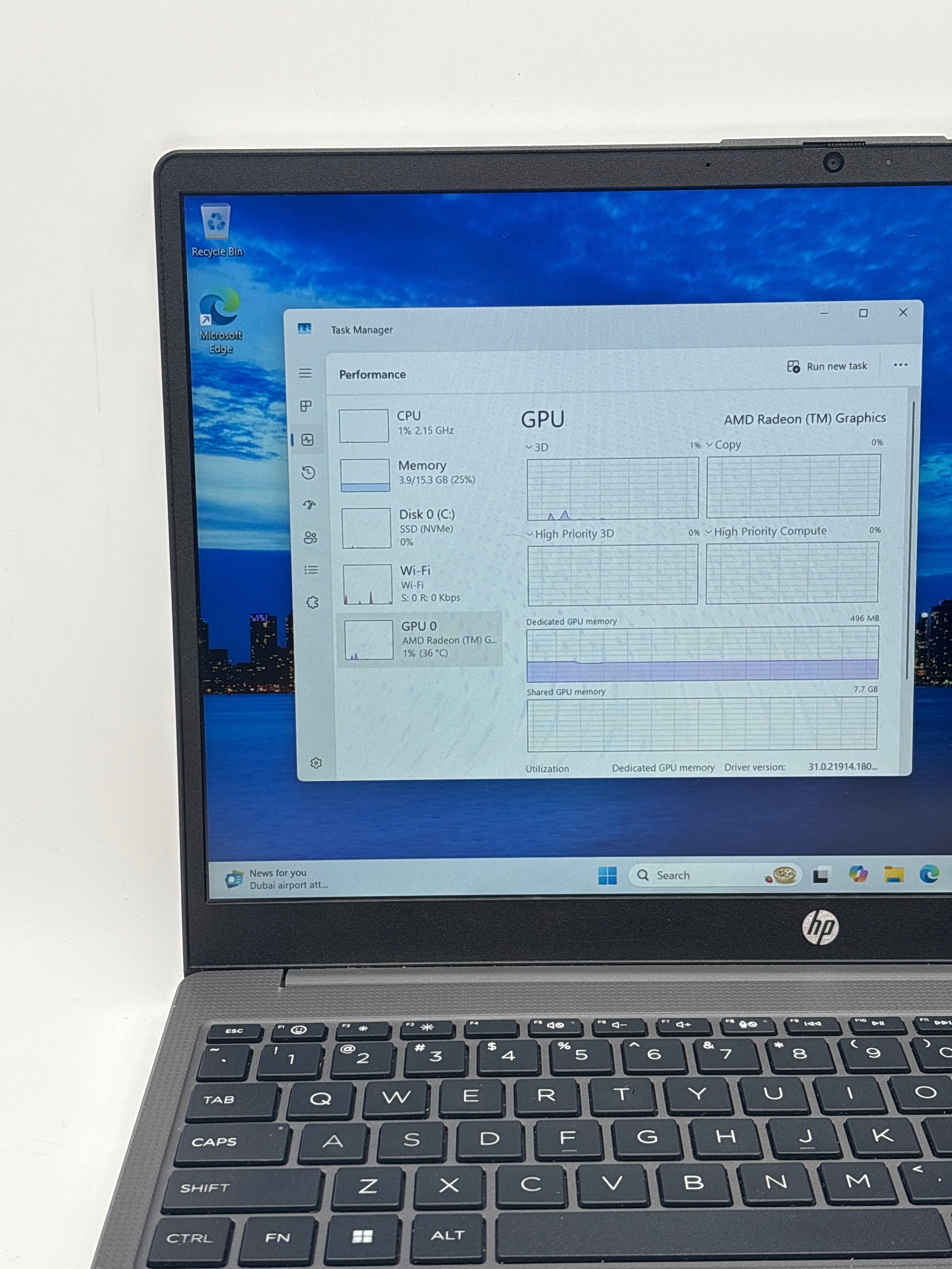 HP 255 G10 Ryzen 7 7730U 16GB RAM 512GB SSD