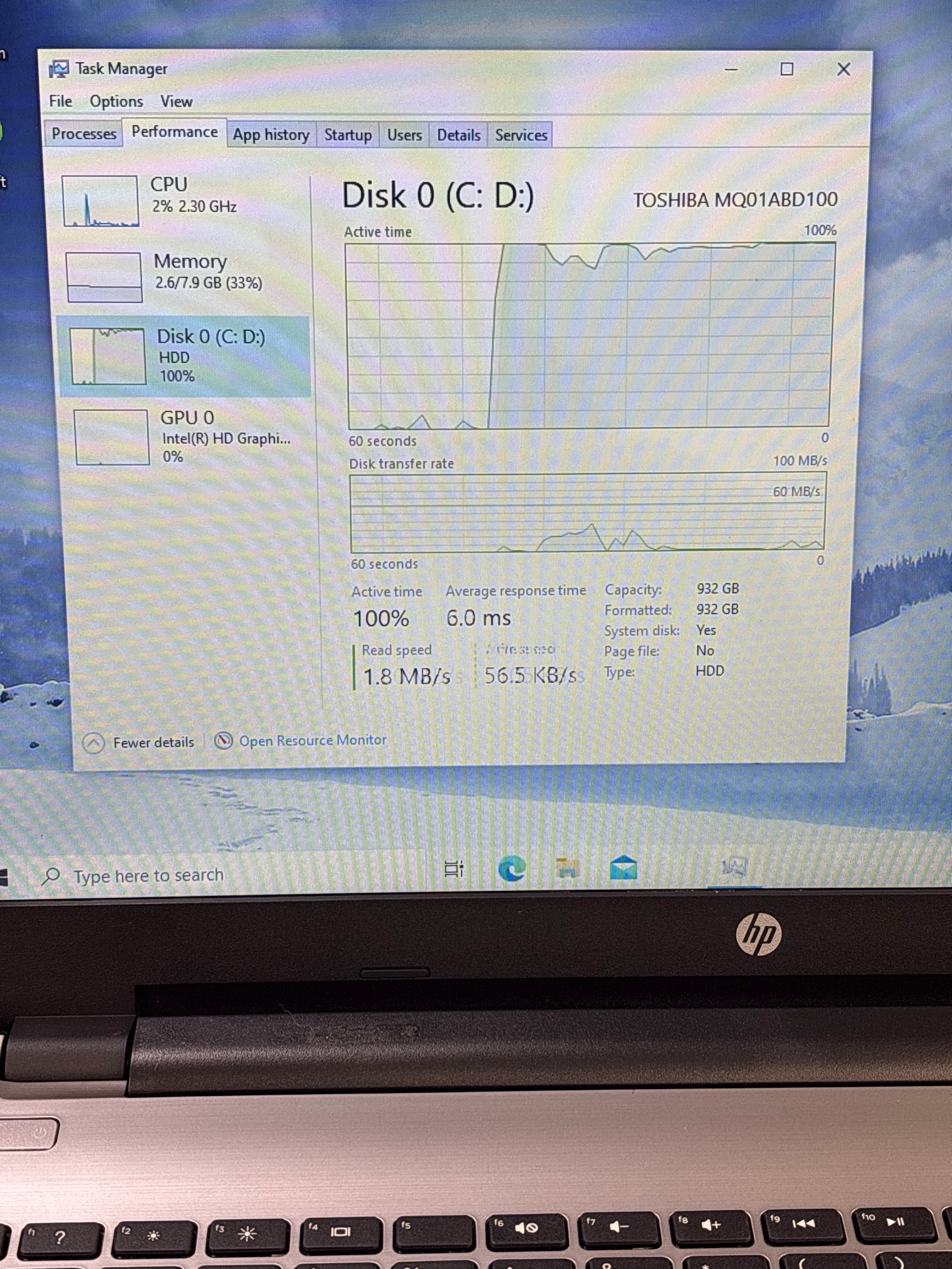 HP 15-ay039wm i3-6100U 8GB RAM 1TB HDD - For Parts (Read DESC)