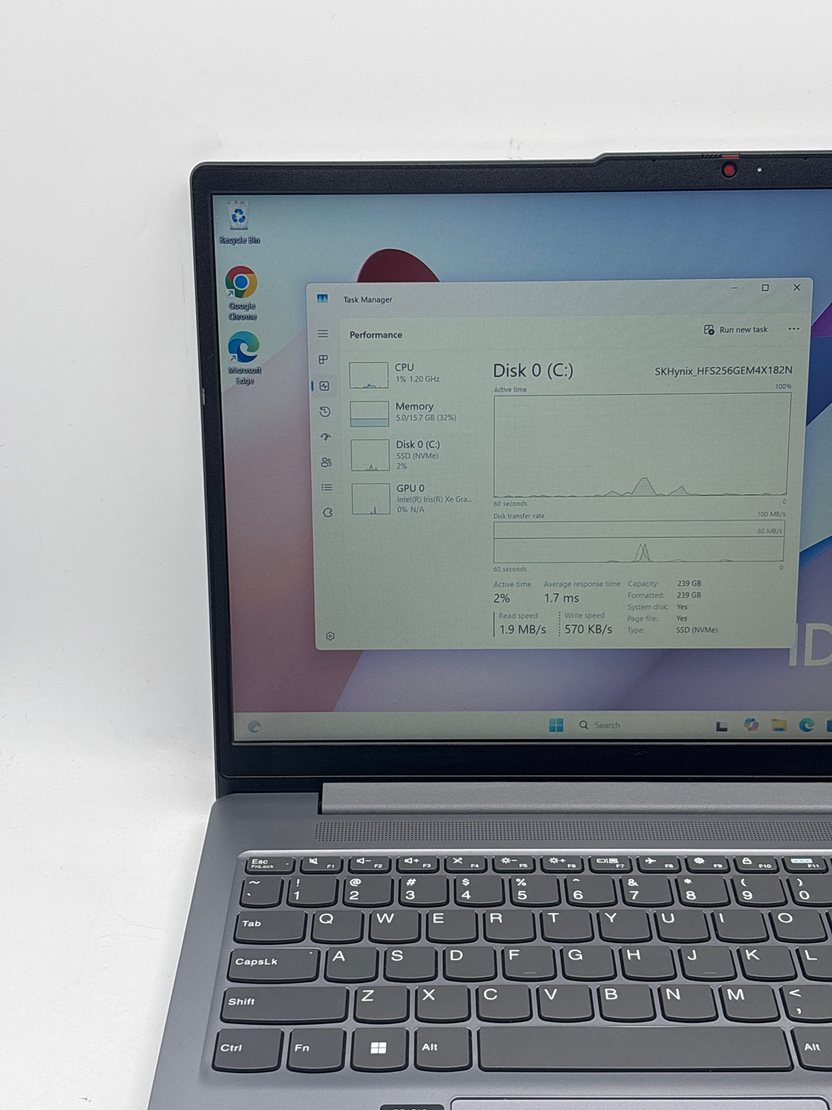 Lenovo IdeaPad Slim 3 15IRU8 15" Intel Core i5-1335U 16GB RAM 256GB SSD Gray - Used