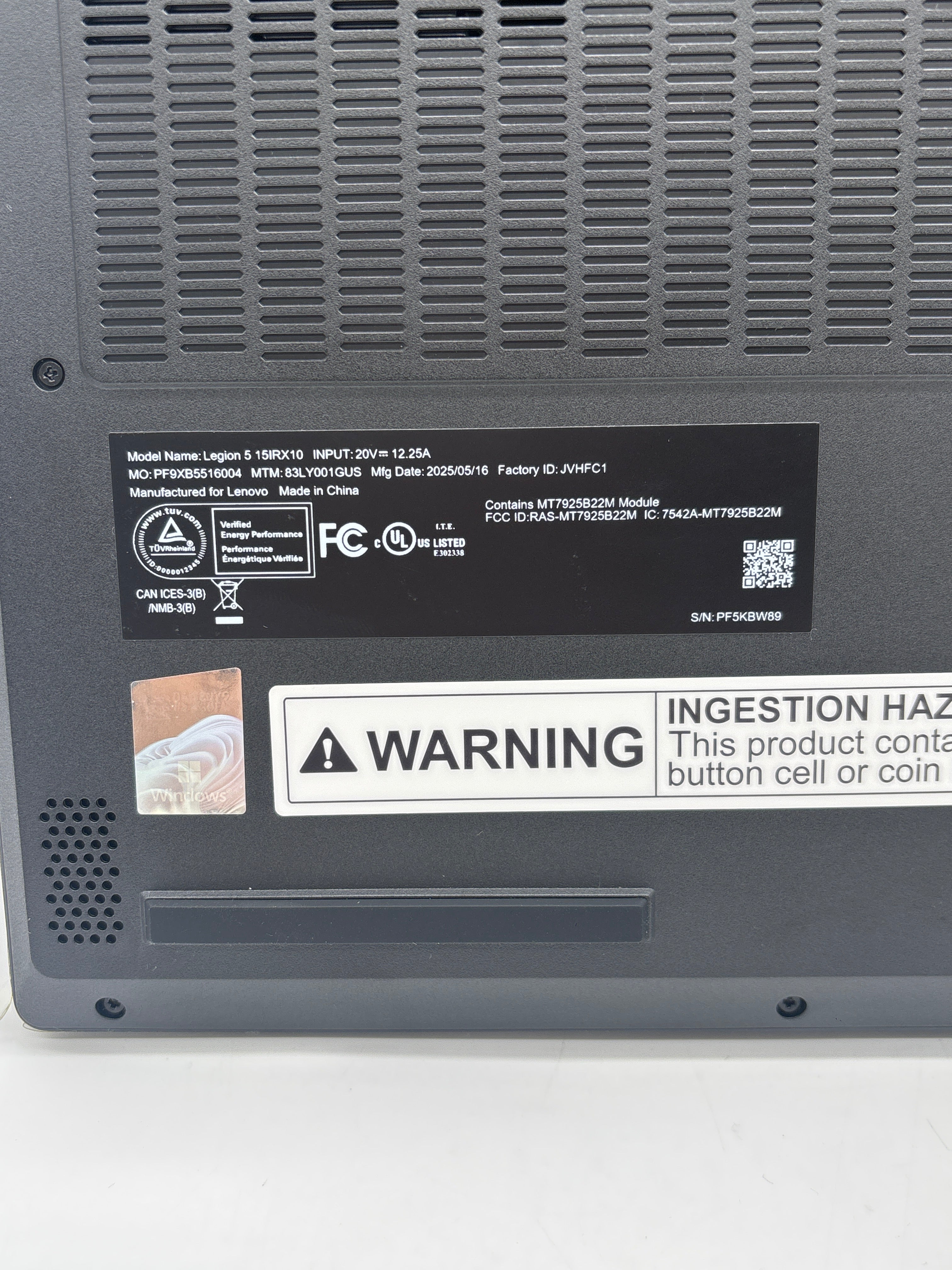 Lenovo Legion 5i 15IRX10 i7-14700HX 16GB RAM 1TB SSD RTX 5060 - Open Box
