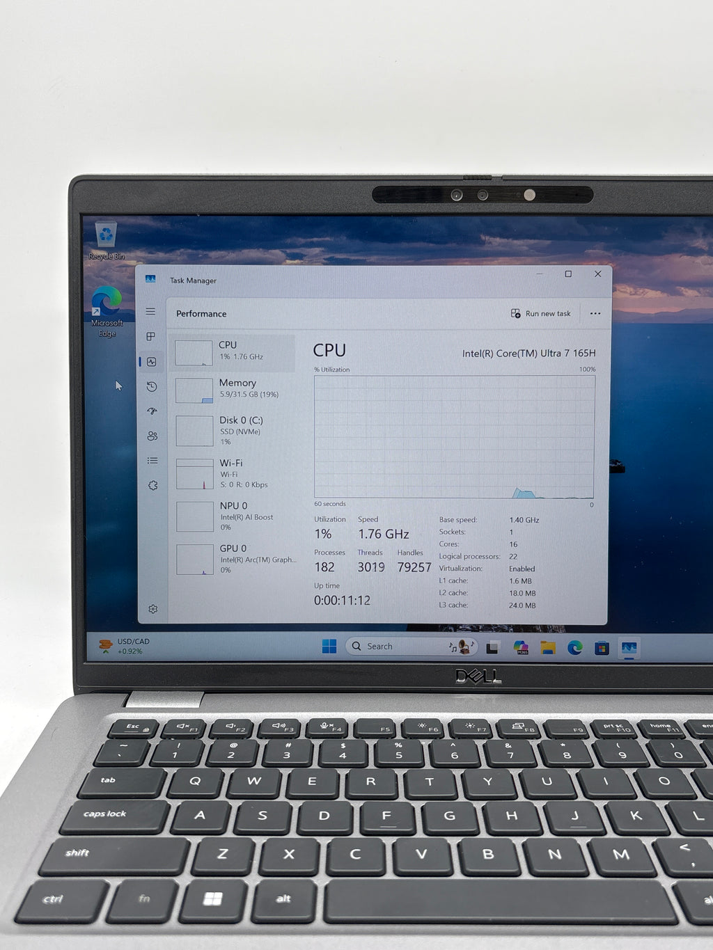 Dell Latitude 5450 14 in Ultra 7 165H 32GB RAM 512GB SSD Silver - Used