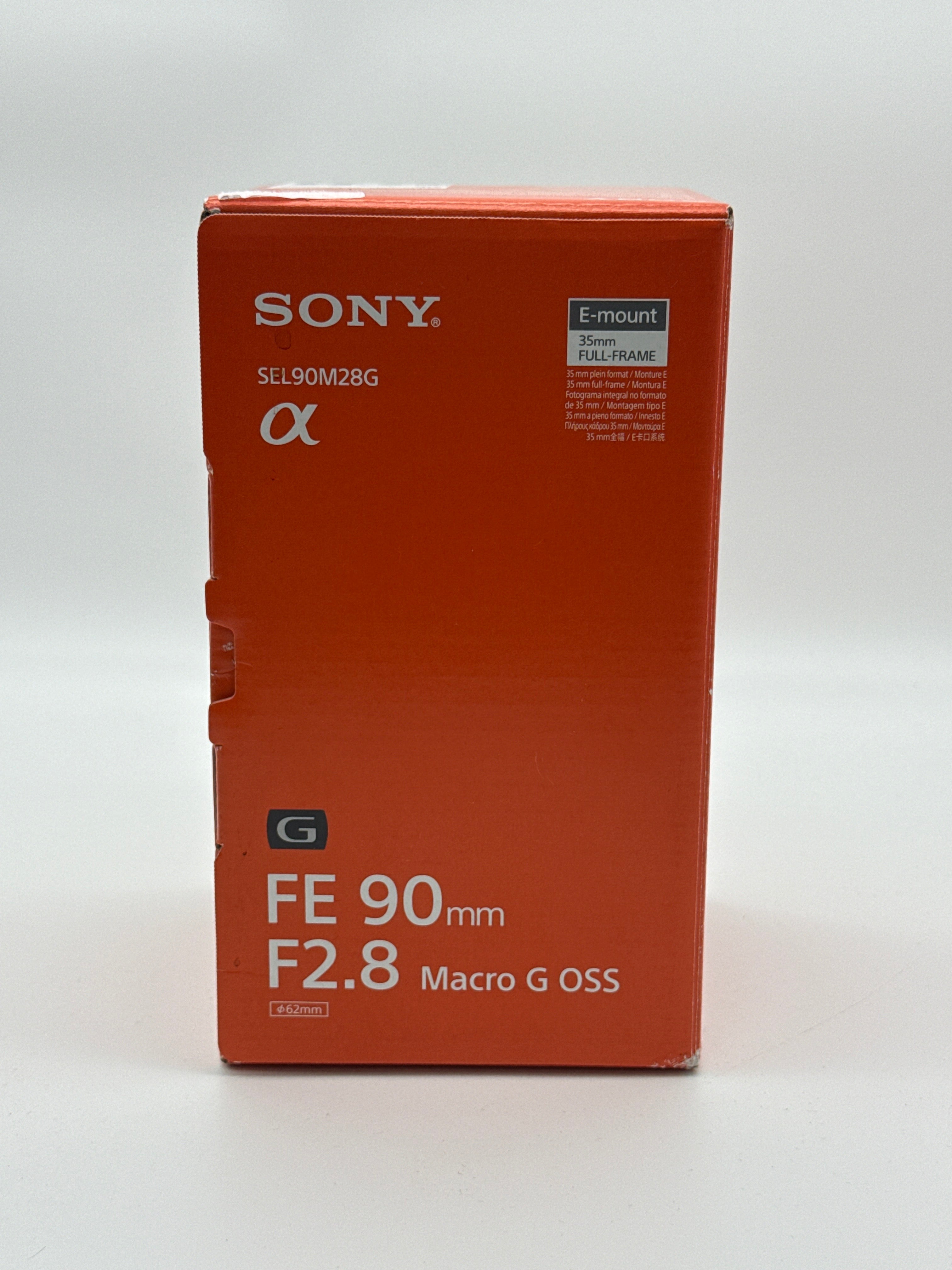 Sony FE 90mm f/2.8 Macro G OSS SEL90M28G Sony E Mount - New