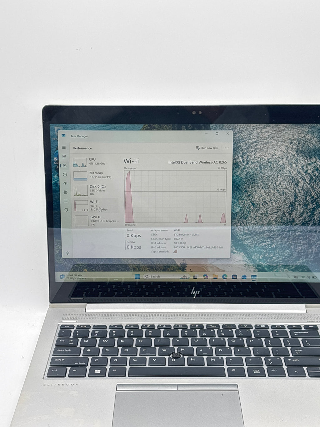 HP EliteBook 840 G5 14" Intel Core i5-8350U 16GB RAM 256GB SSD Silver - Used