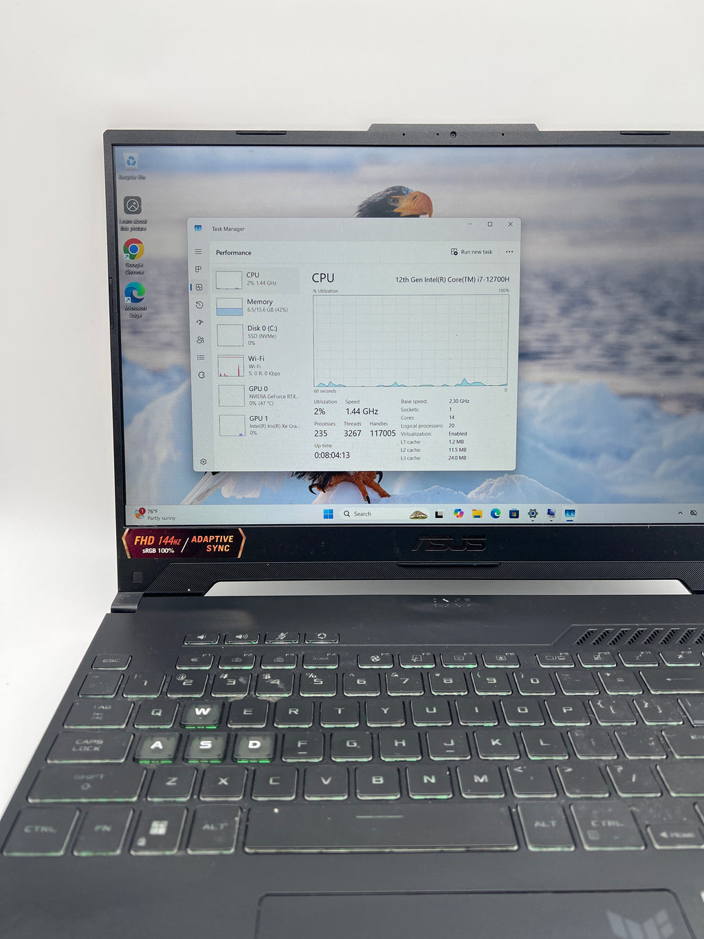 Asus TUF Gaming F15 i7-12700H 16GB RAM 512GB SSD RTX 4060 - Used