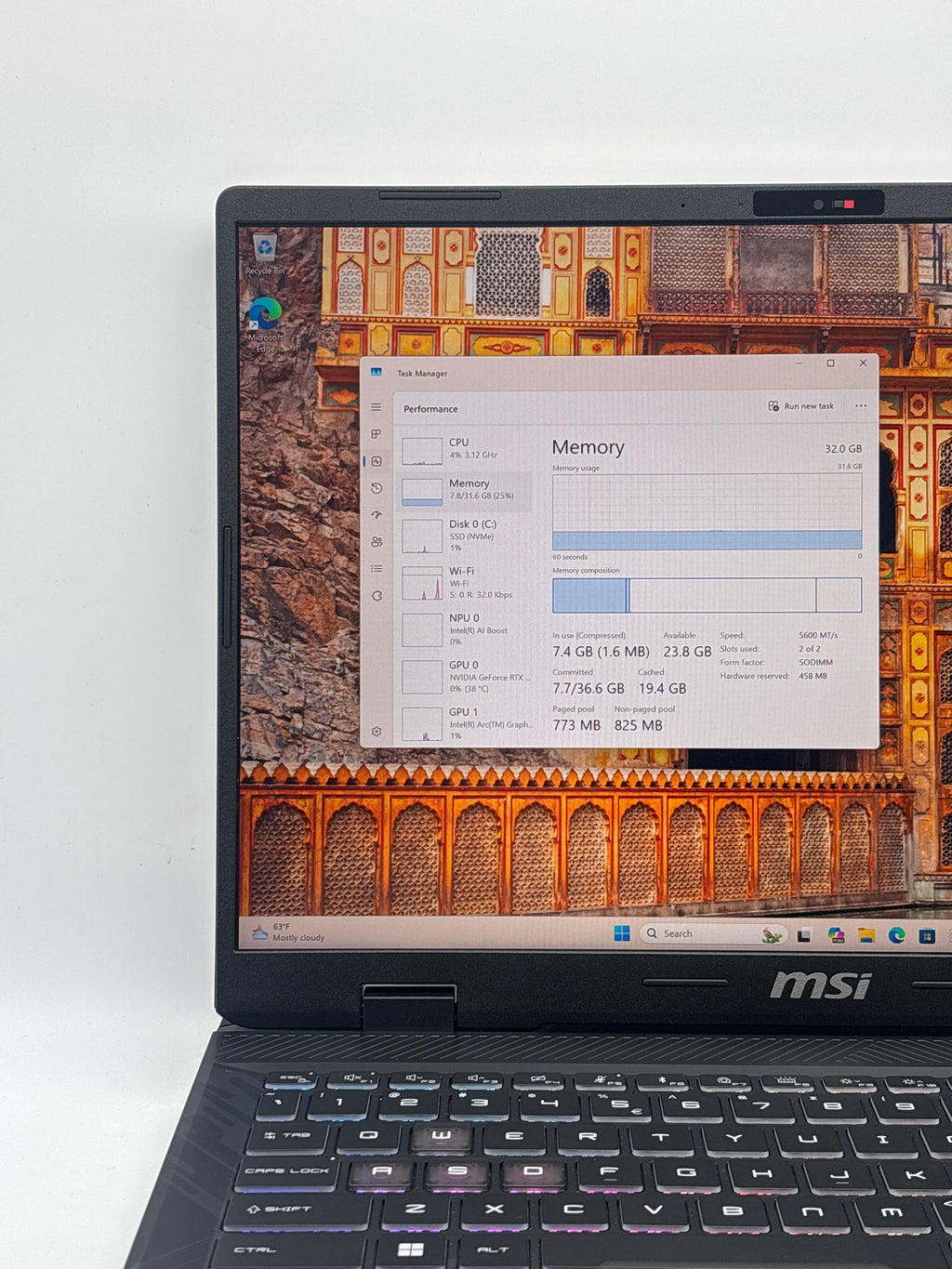 MSI Pulse 16 AI C1V Ultra 9 185H 32GB RAM 1TB SSD RTX 4070