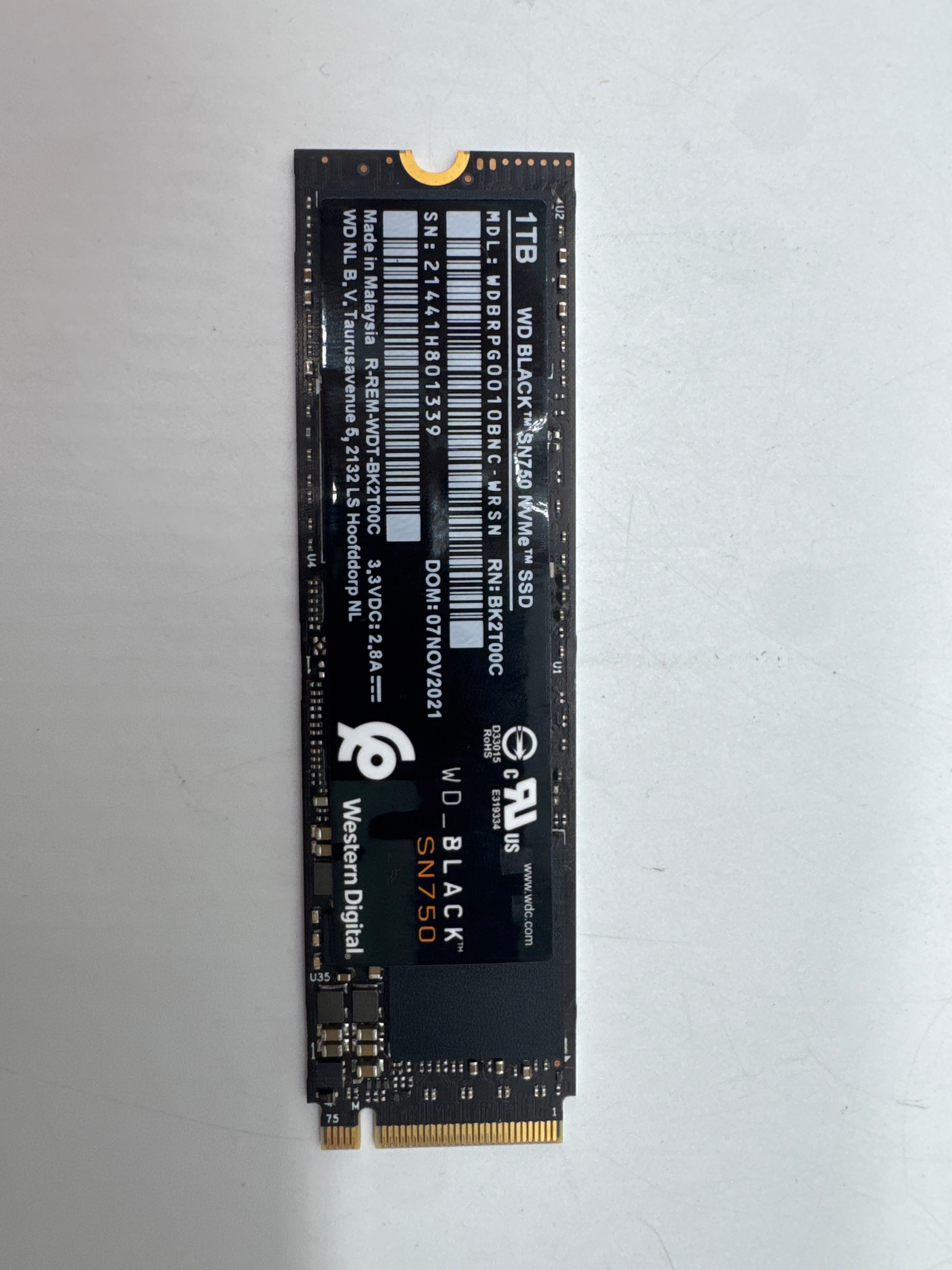 WD_BLACK SN750 1TB NVMe SSD - Used