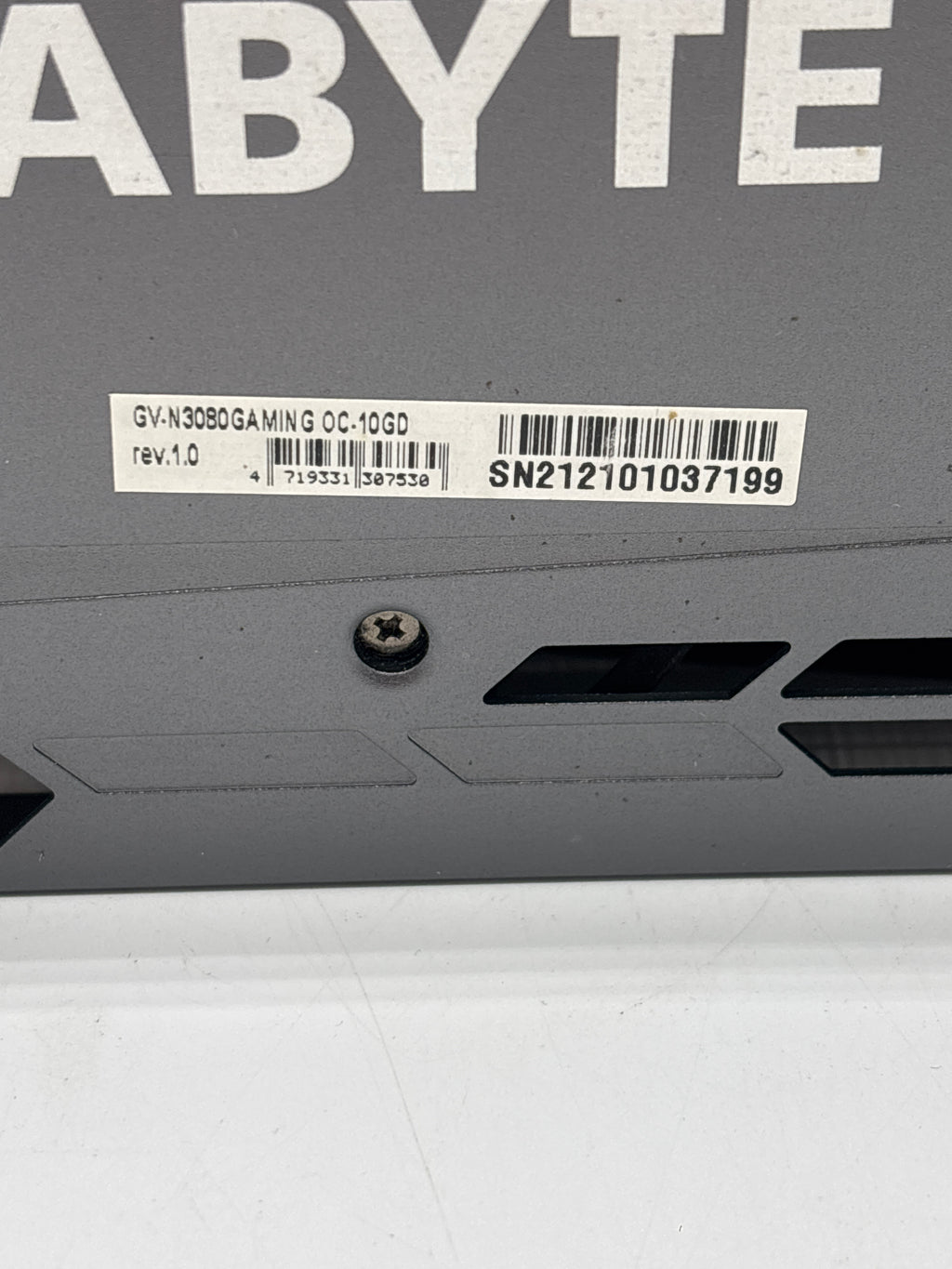 GIGABYTE GV-N3080OC-10D Gaming Graphics Card