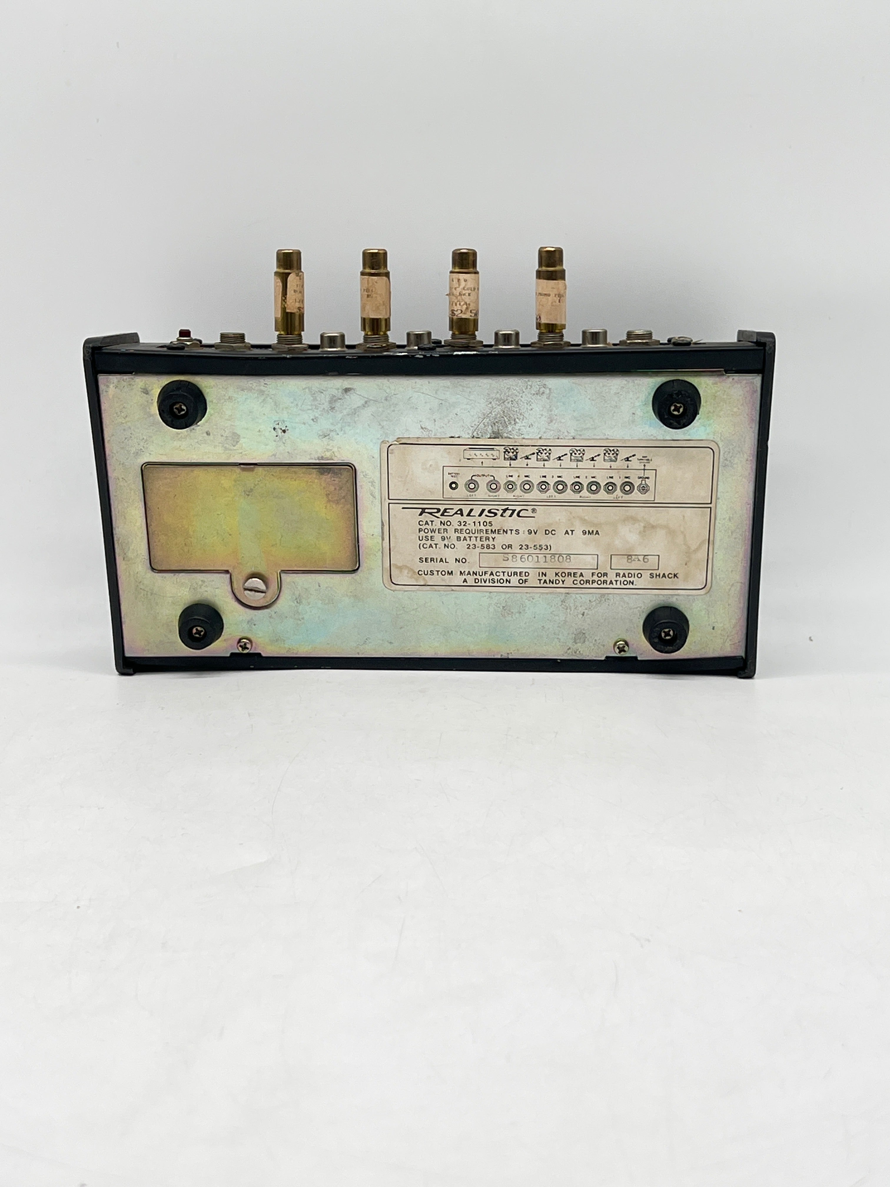 Vintage Realistic 4 Channel Stereo Microphone Mixer 32-1105 Black