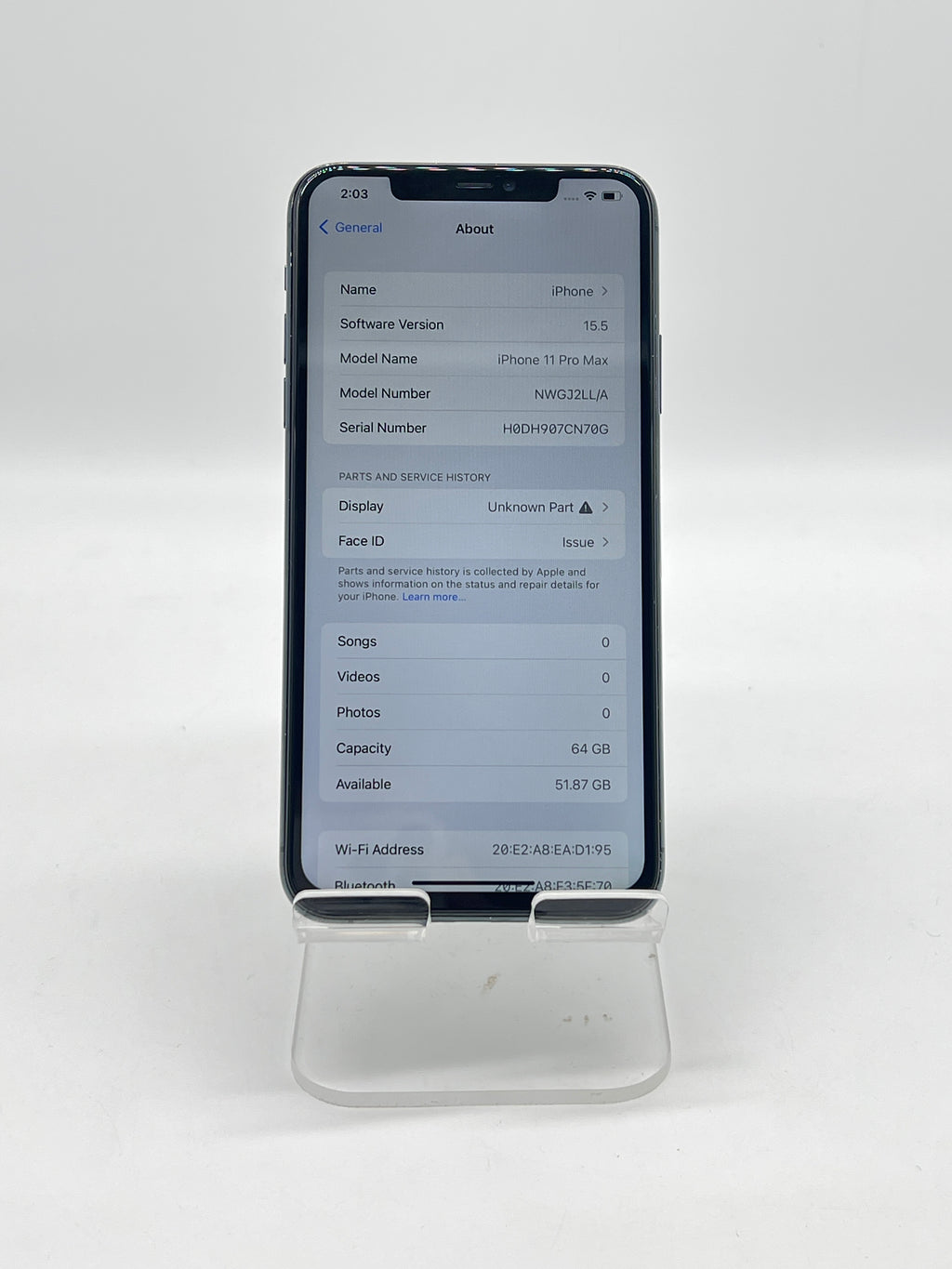 Apple iPhone 11 Pro Max 64GB Cricket - For Parts (Aftermarket Display)