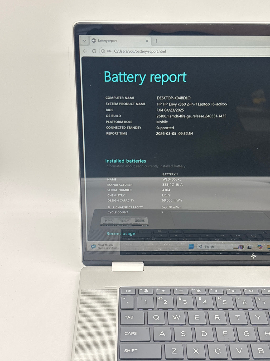 HP Envy x360 16-ac0013dx Ultra 5 125U 16GB RAM 512GB SSD