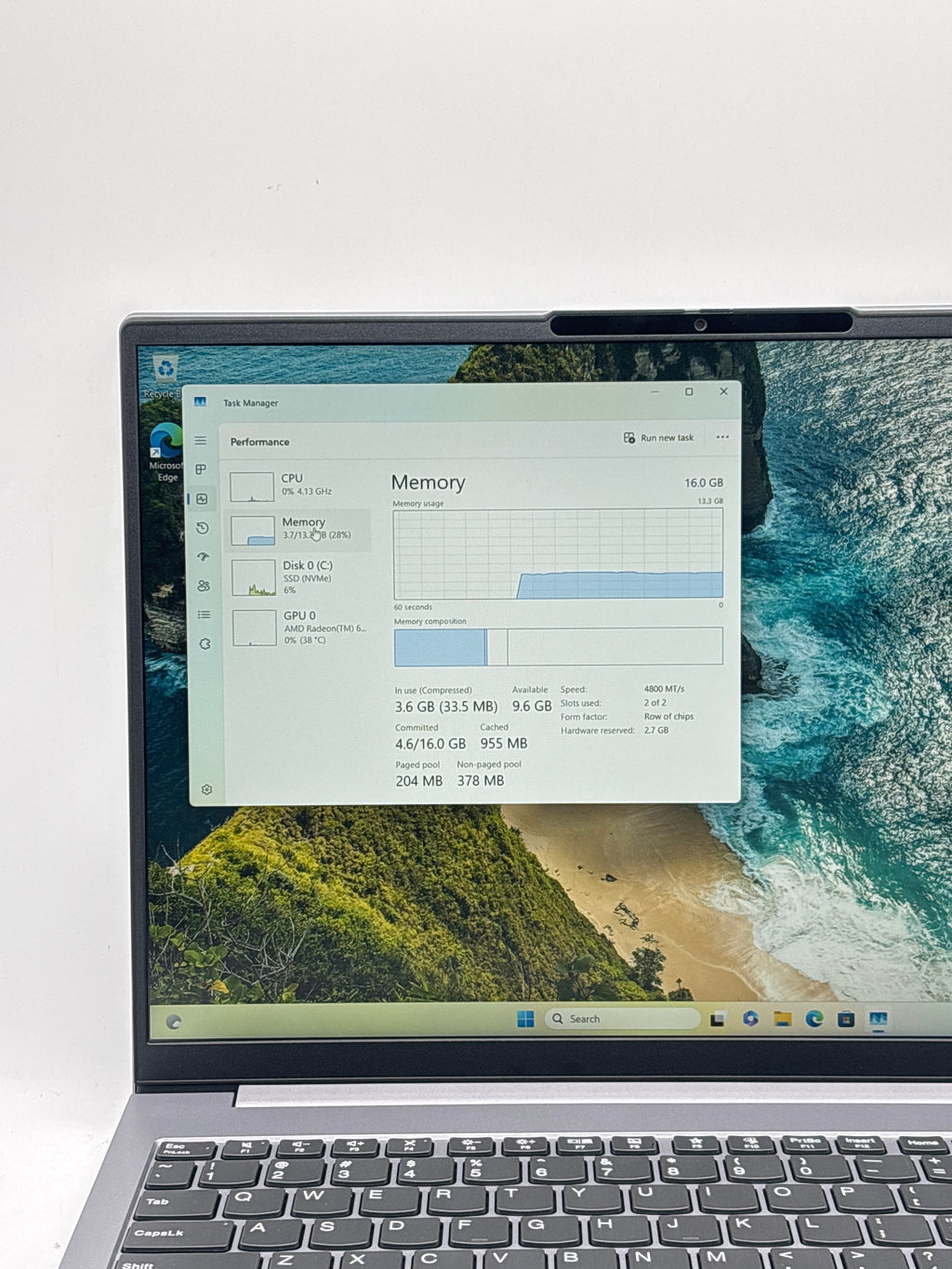 Lenovo ThinkBook 16 G7 ARP AMD Ryzen 5 7533HS 16GB RAM 1TB SSD Gray - Used