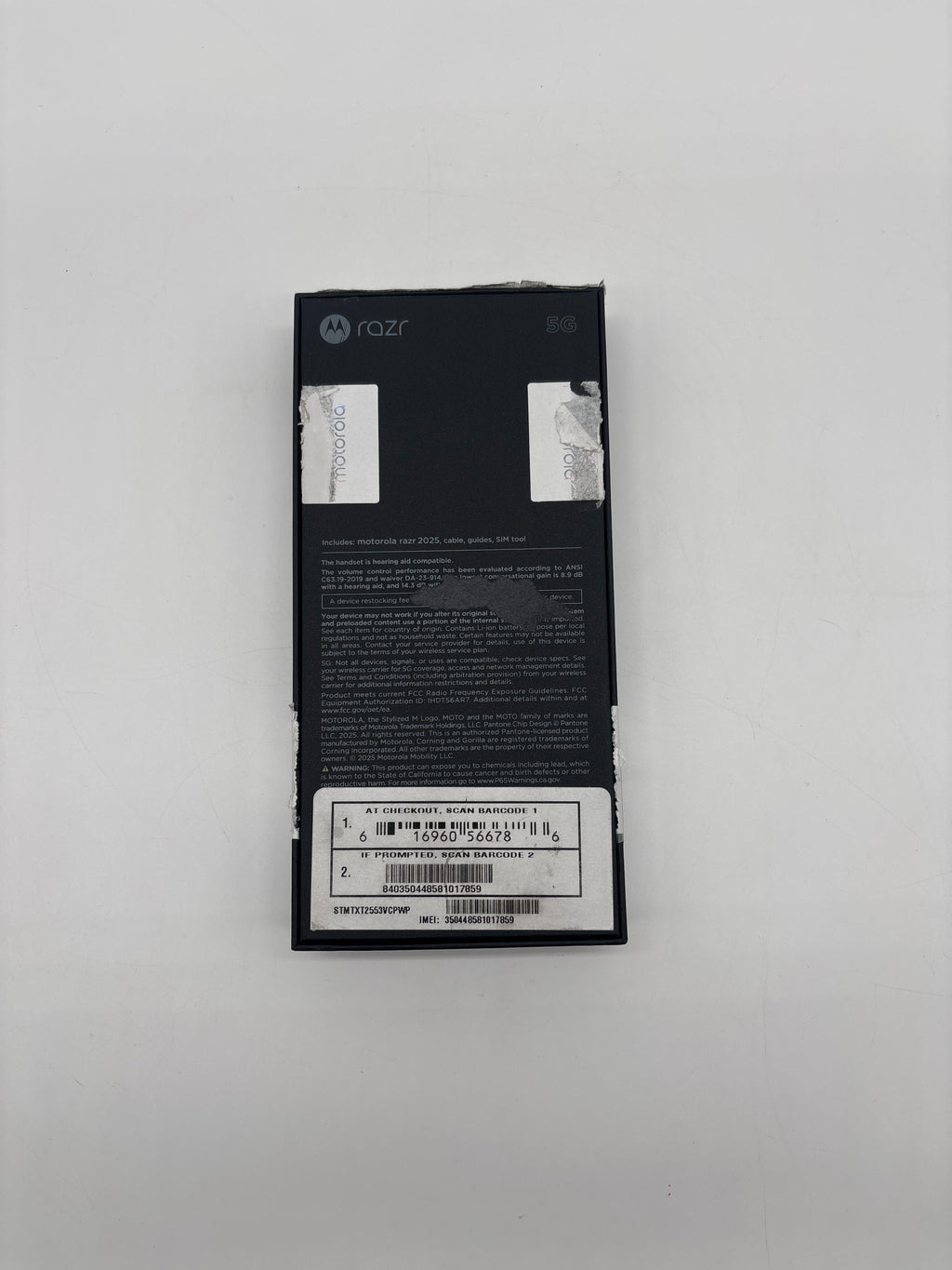 Motorola Razr 2025 256 GB w/ Box - For Parts (Visible by Verizon Compatible)