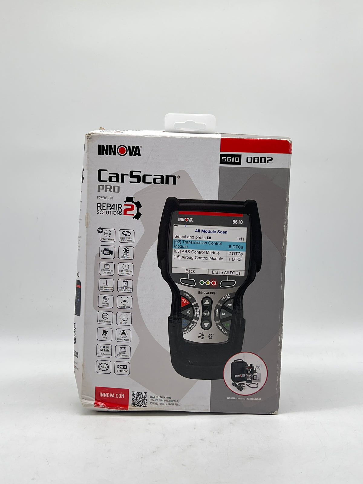 Innova CarScan Pro 5610 Bidirectional OBD2 Diagnostic Scanner Black - Used