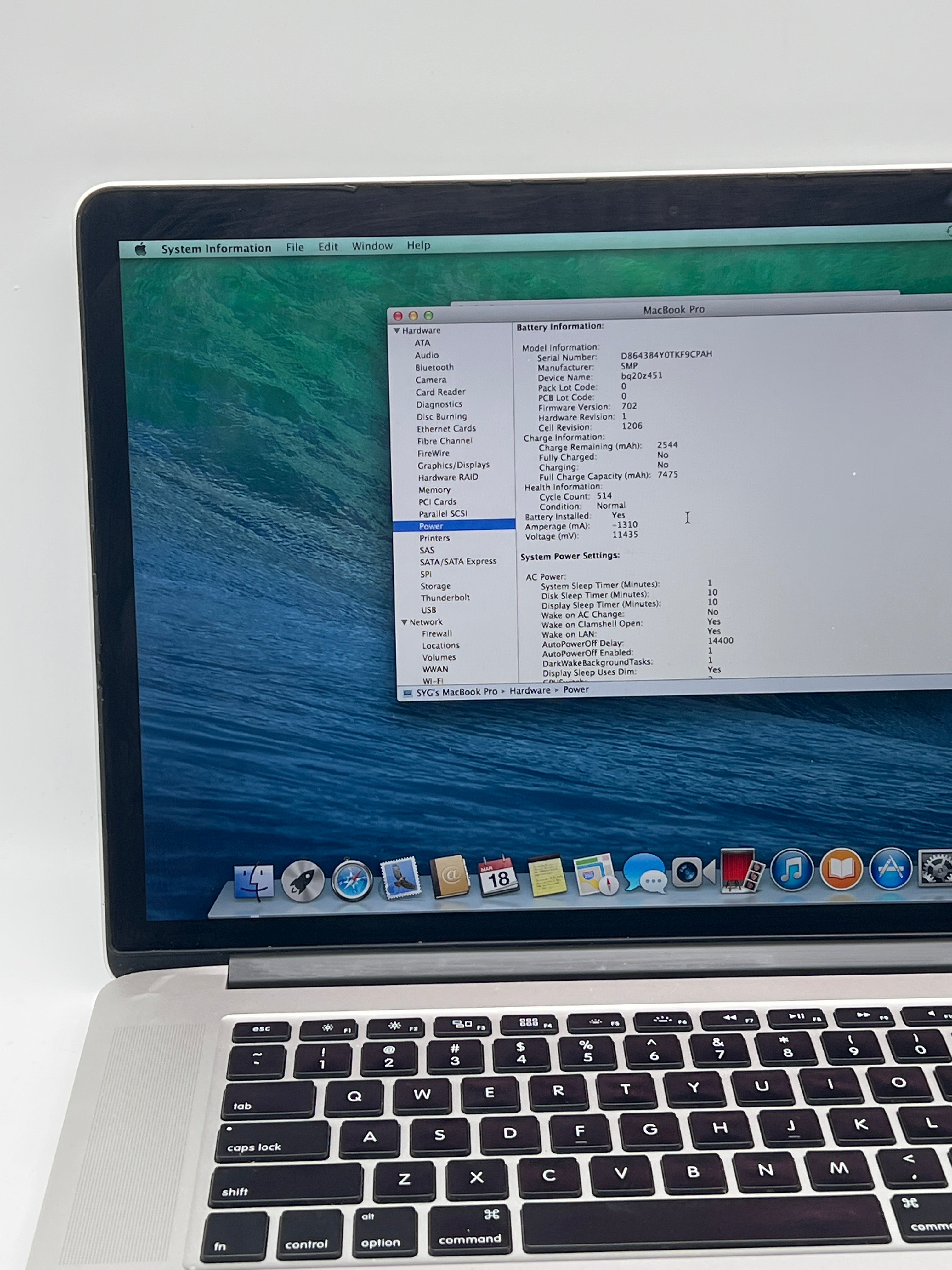 Apple MacBook Pro 15" A1398 Core i7 16GB RAM 256GB SSD - Used (READ)