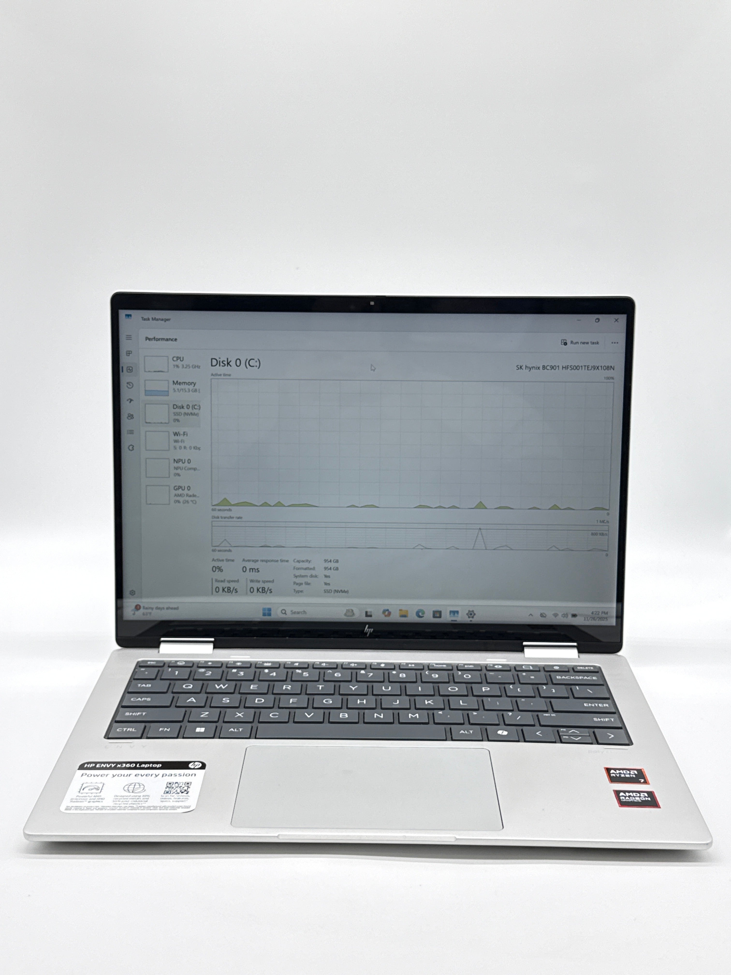 HP ENVY X360 14" AMD Ryzen 7 16GB RAM 1TB SSD