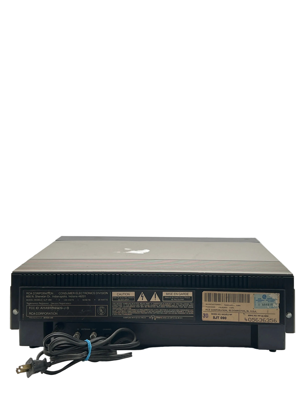 RCA SJT-090 CED SelectaVision Videodisc Player Brown/White - Used