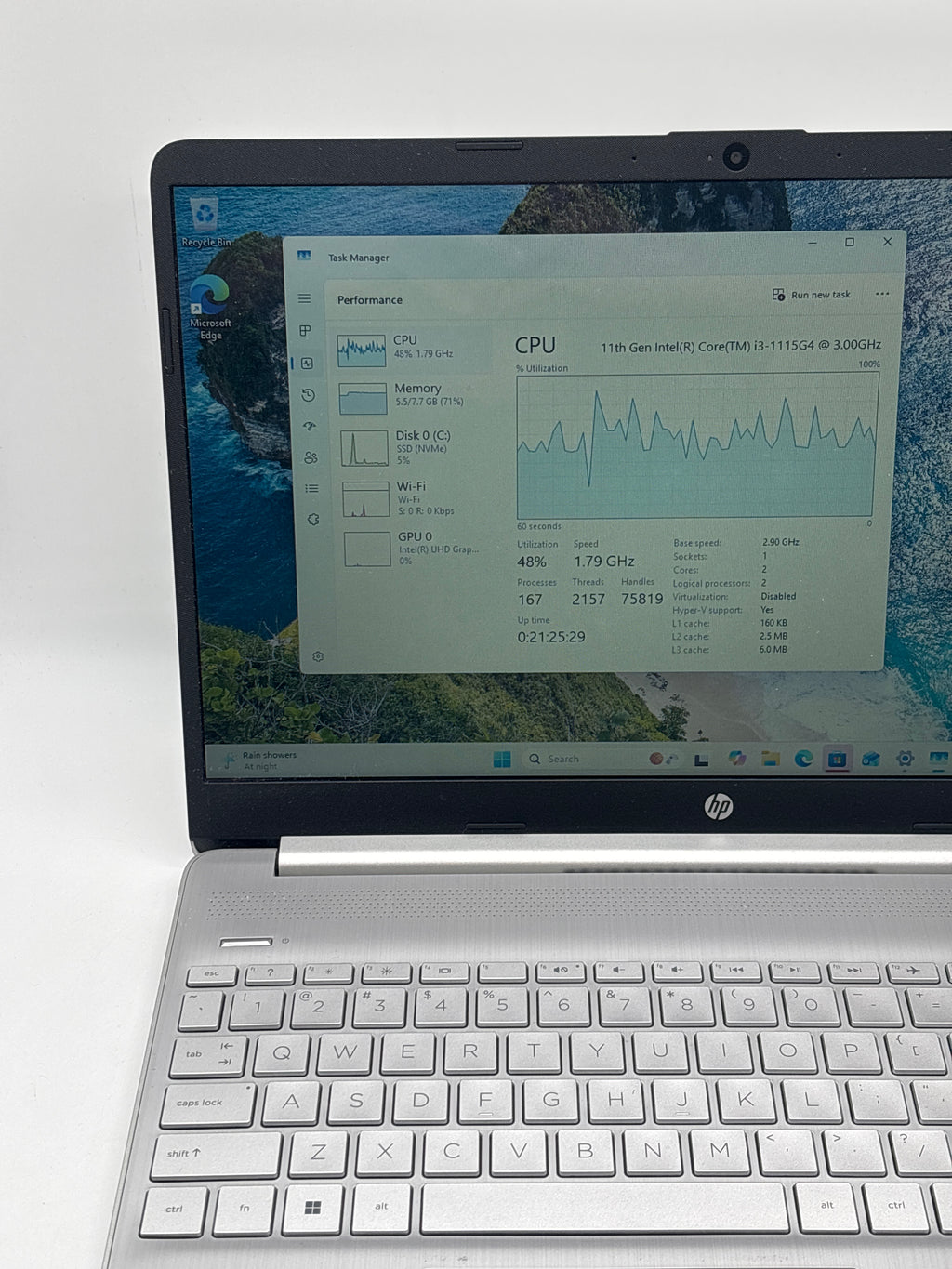 HP 15-DY2702DX i3-1115G4 8GB RAM 256GB SSD