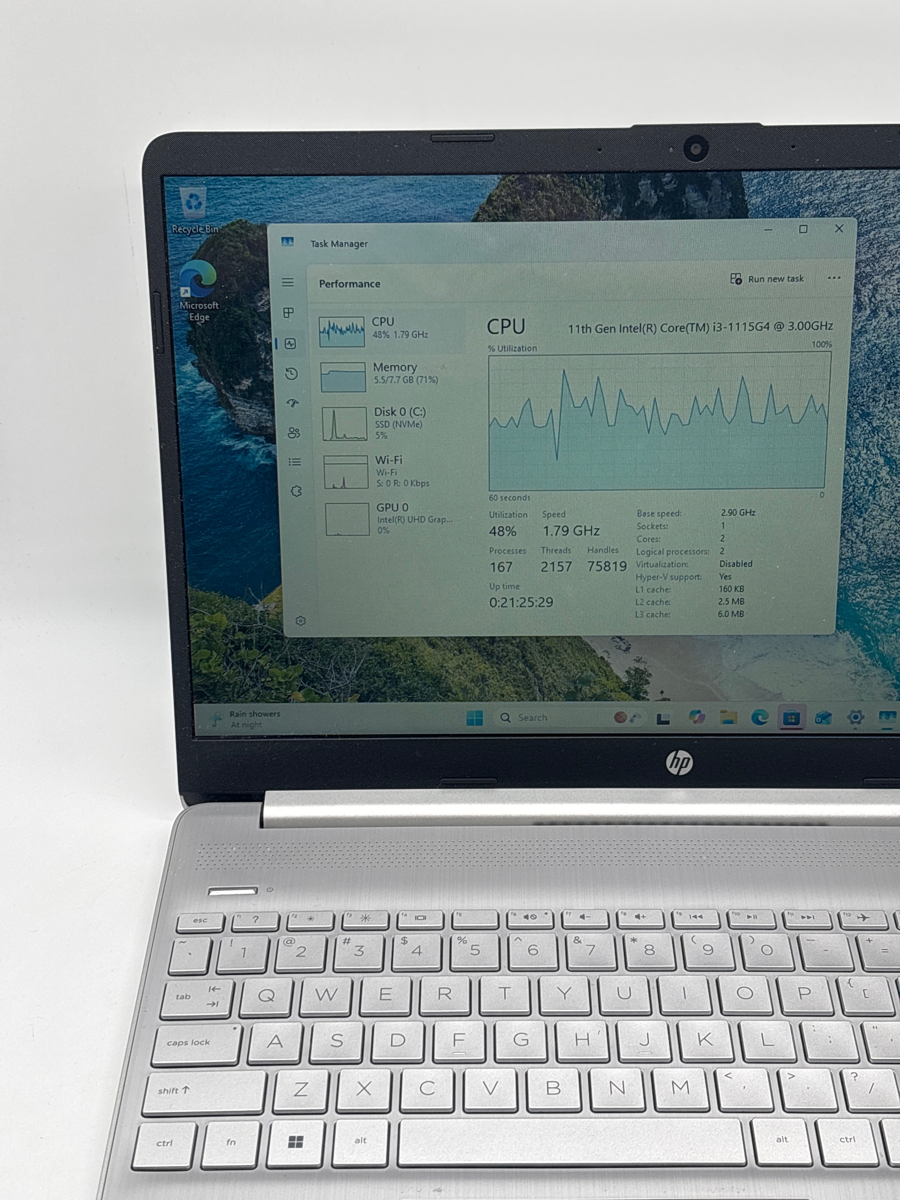 HP 15-DY2702DX i3-1115G4 8GB RAM 256GB SSD