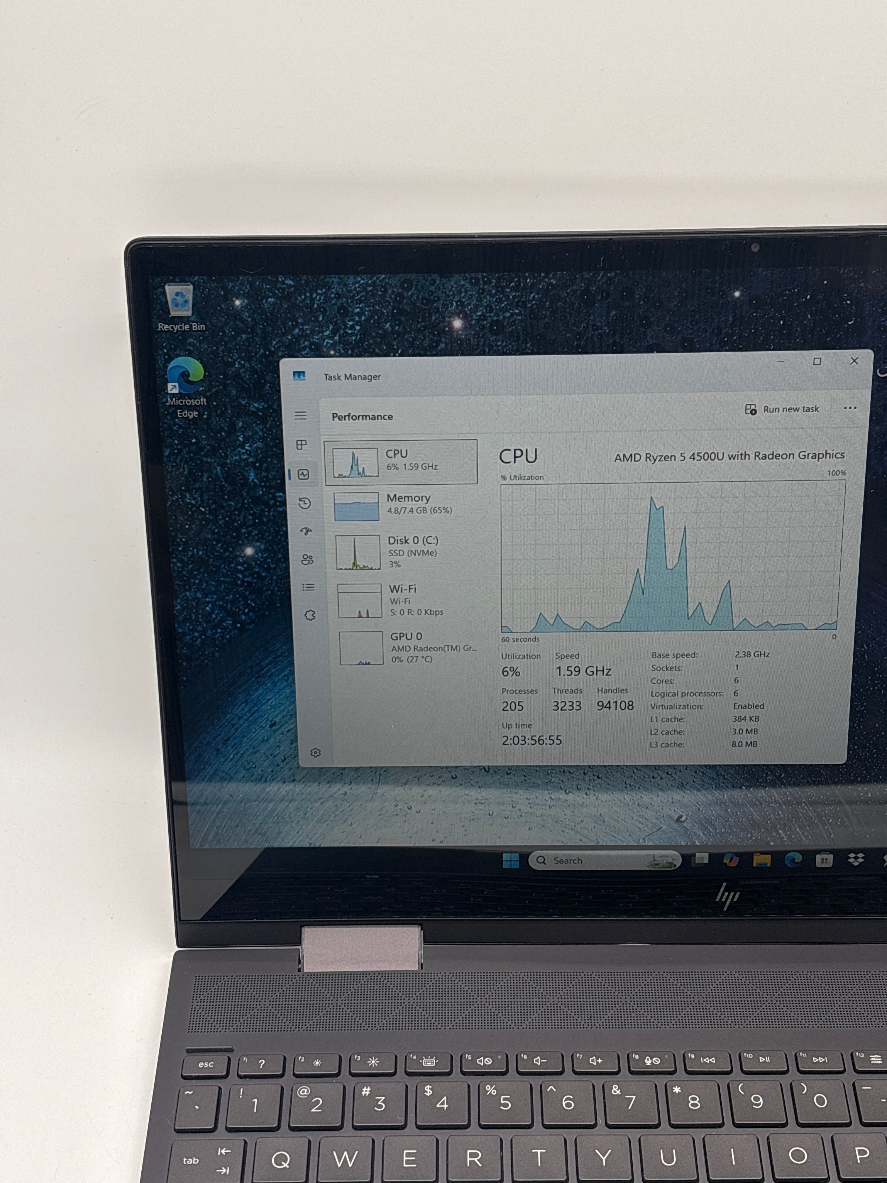 HP ENVY x360 AMD Ryzen 5 4500U 8GB RAM 256GB SSD