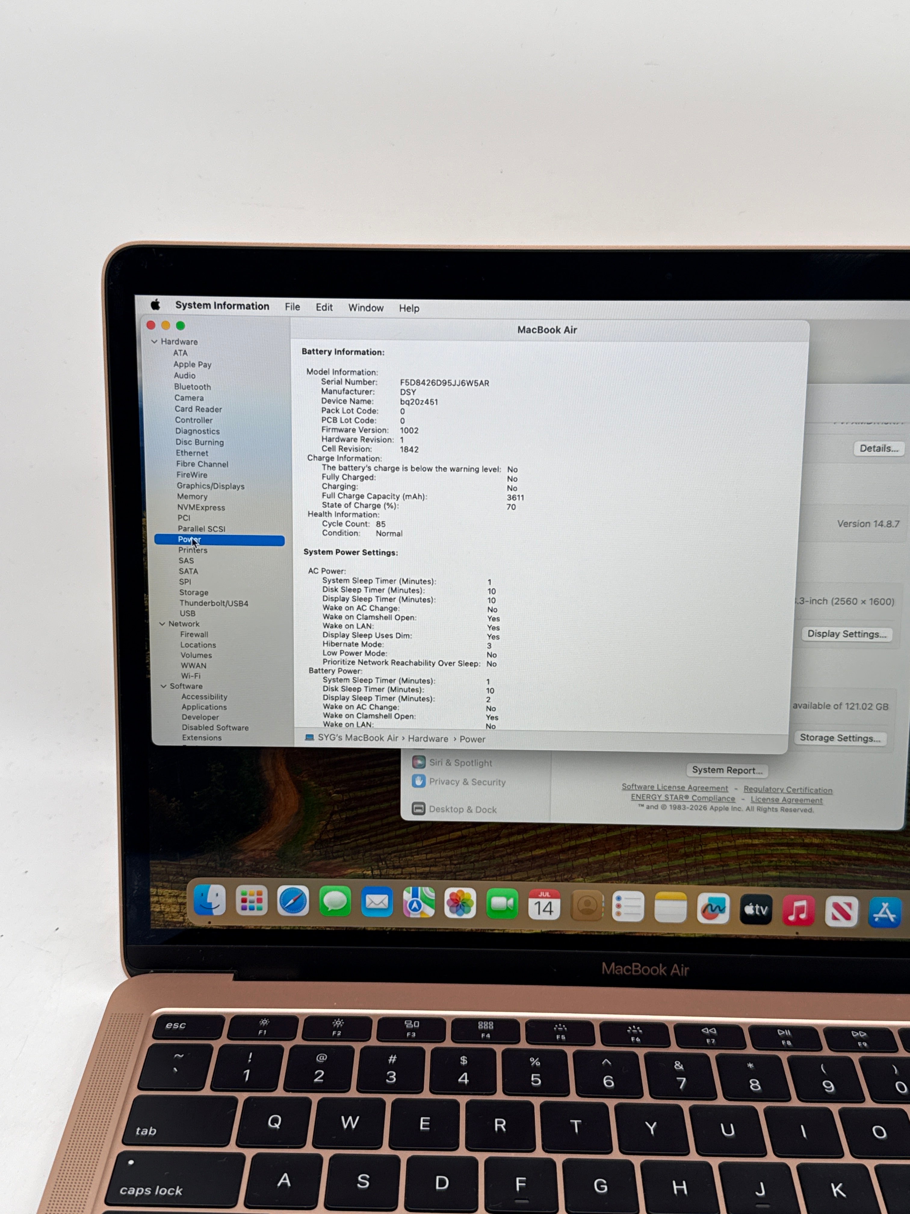 Apple MacBook Air 13" A1932 i5 8GB RAM 128GB SSD - Used