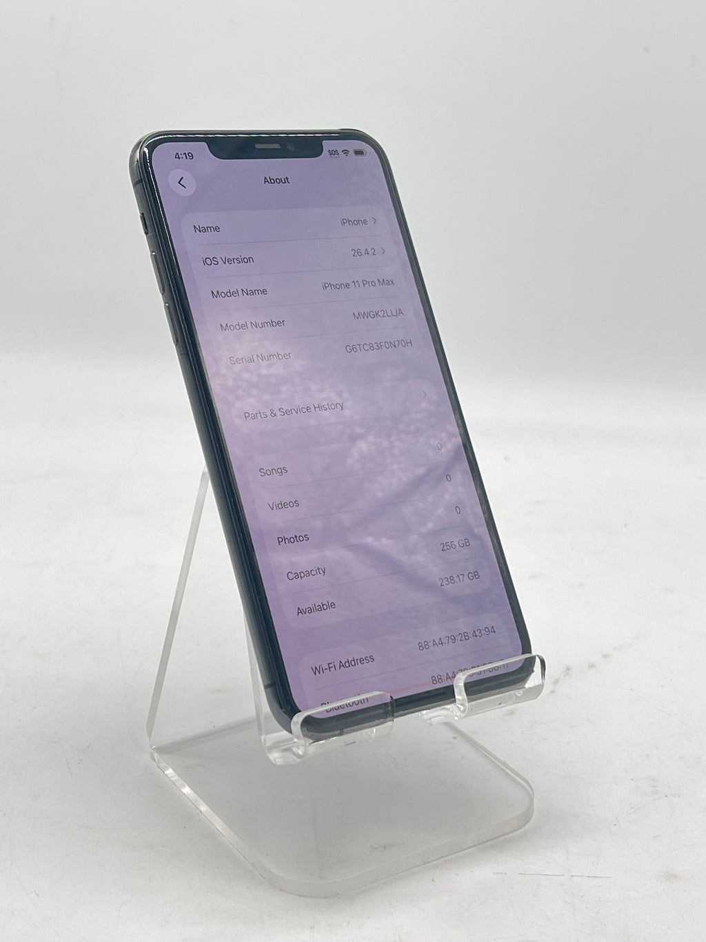 Apple iPhone 11 Pro Max 256GB A2161 Gray Unlocked - For Parts