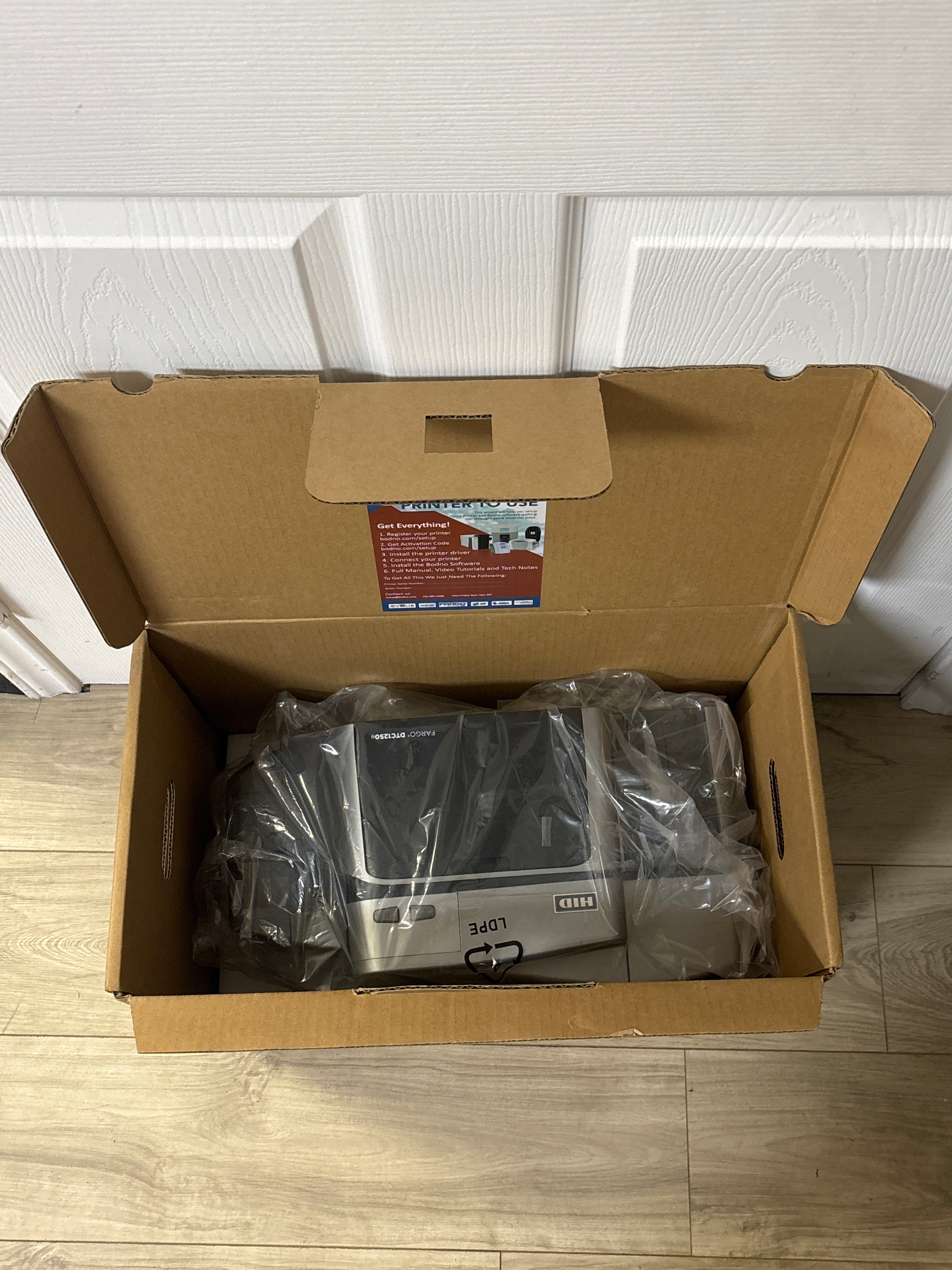 HID FARGO DTC1250e Card Printer Ethernet Gray - New Open Box