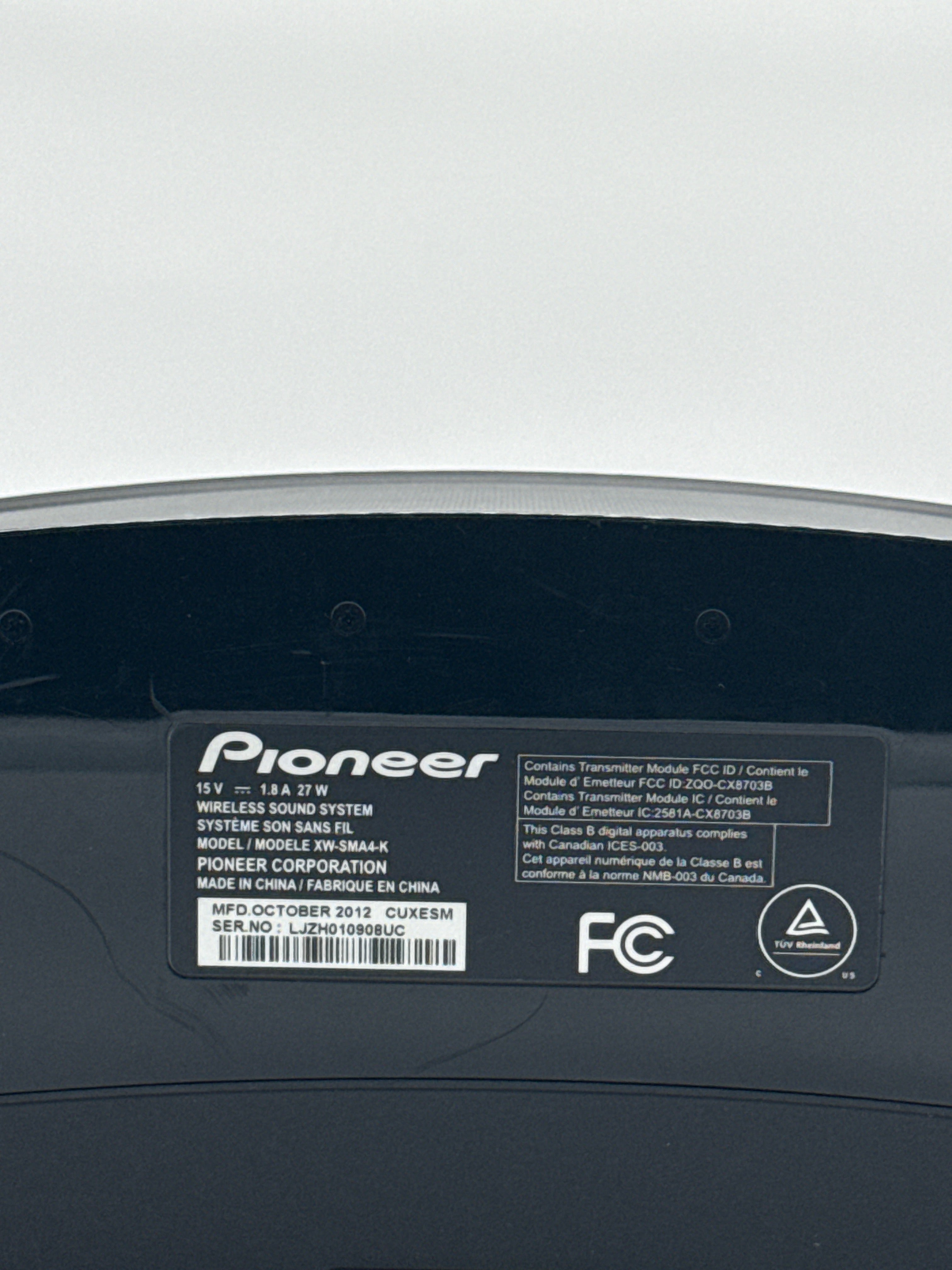 Pioneer A4 XW-SMA4-K Wireless Speaker Black 15W