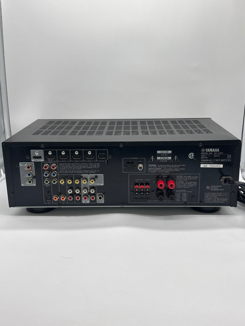 Yamaha RX-V377 AV Surround Receiver - For Parts (No Sound)