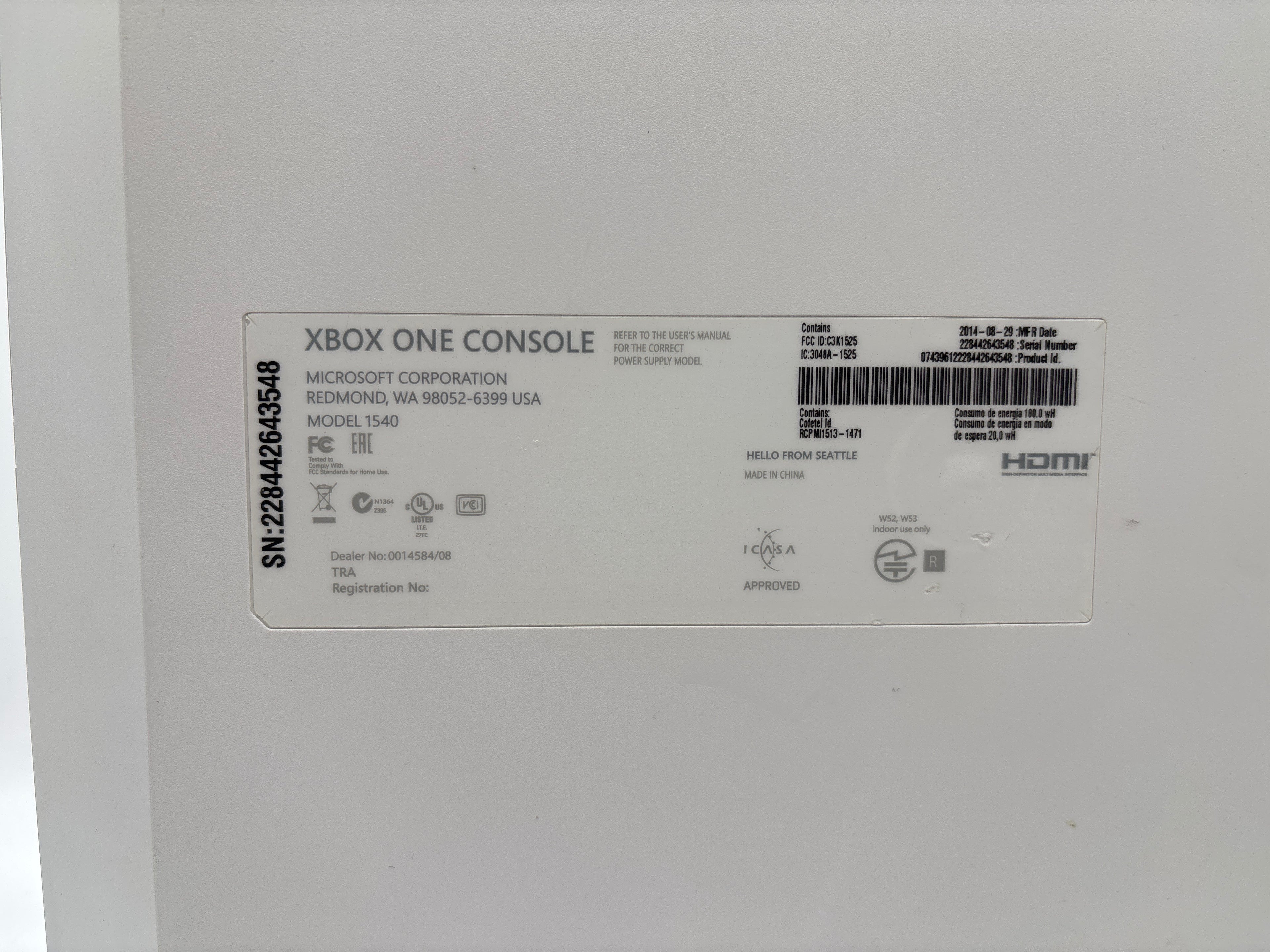 Microsoft White Xbox One (1540) 500GB Console & Games Only - Used