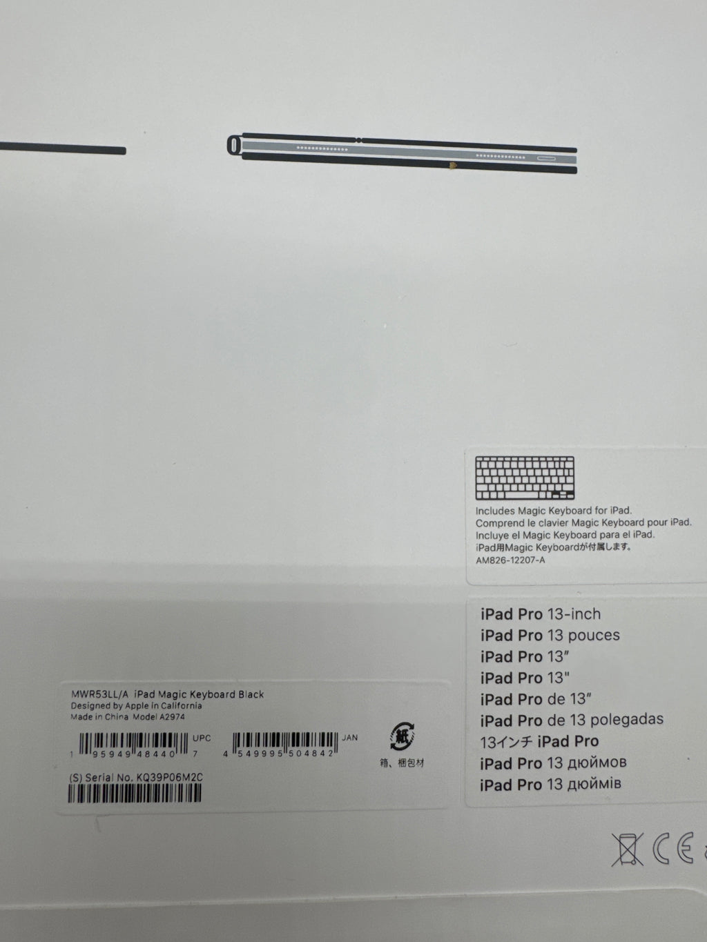 Apple Magic Keyboard iPad Pro M4 13-inch A2974 Black