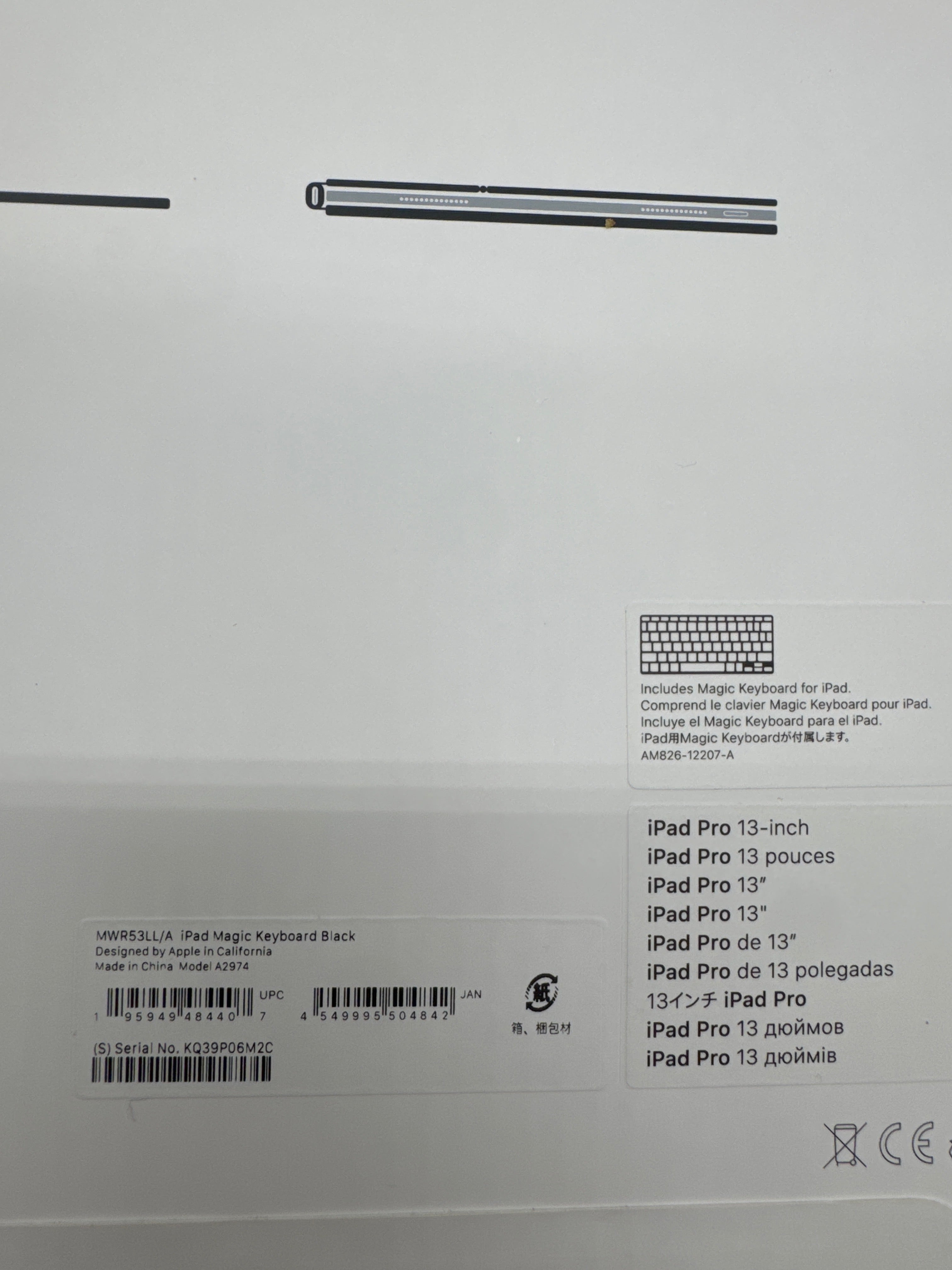 Apple Magic Keyboard iPad Pro M4 13-inch A2974 Black