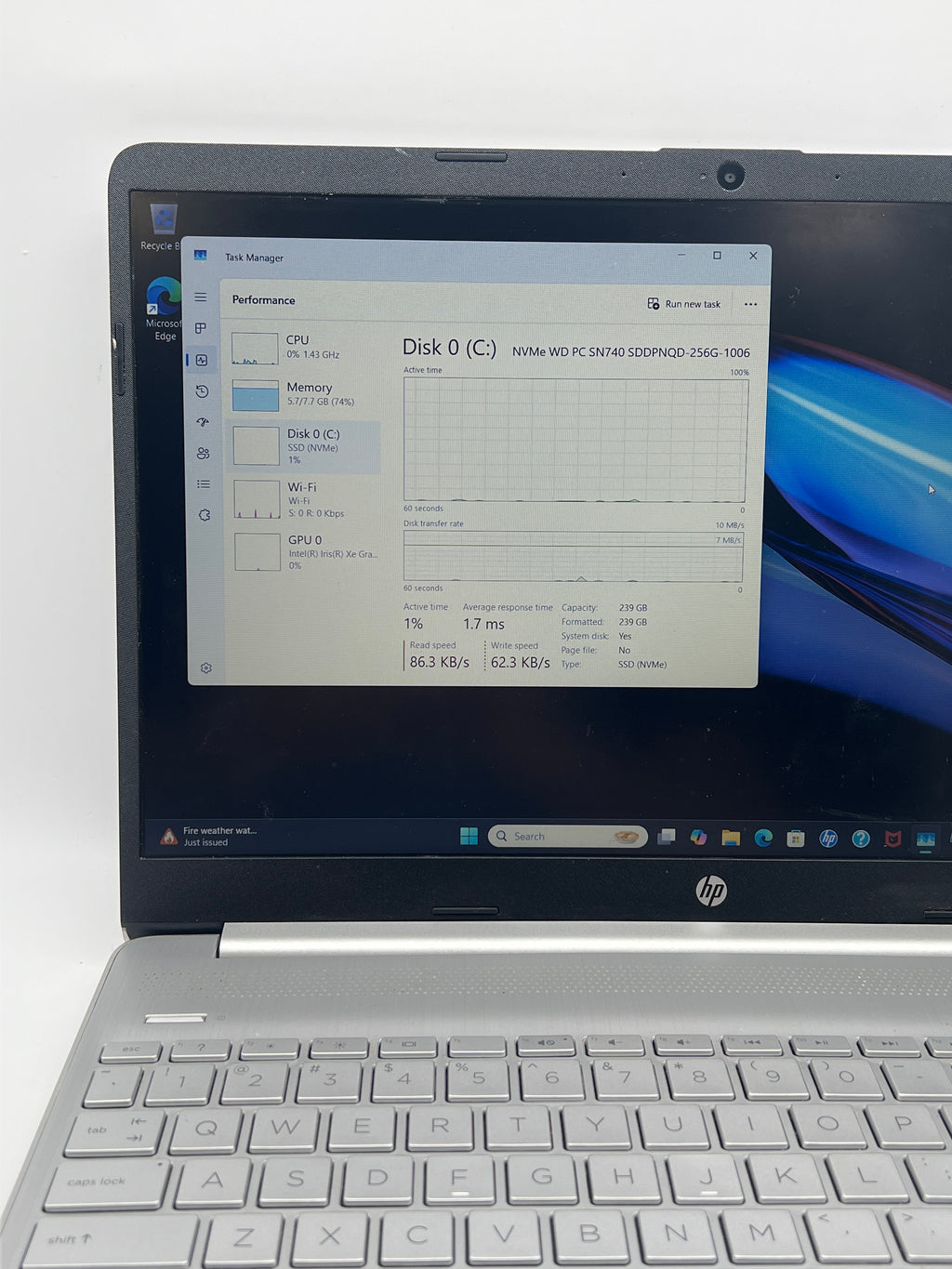 HP Laptop 15 dy2xxx i5-1135G7 8GB RAM 256GB SSD - Used