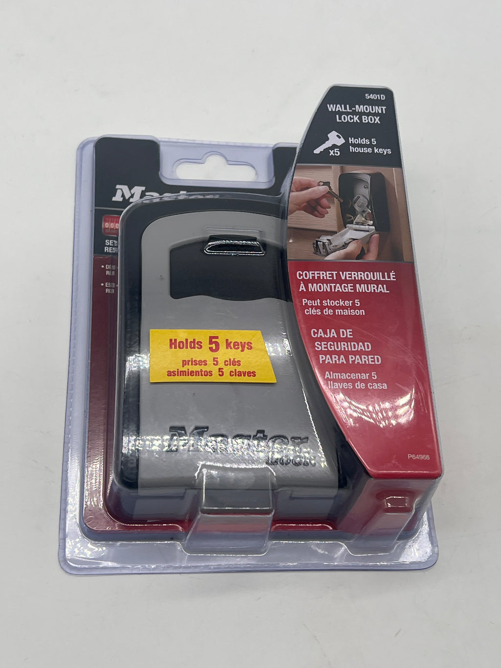 Master Lock 5401D Portable Lock Box Black Large Keypad Combination
