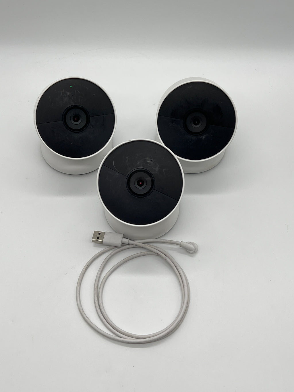 Lot of 3 - Google Nest Cam 2nd Gen White 1080p Indoor/Outdoor