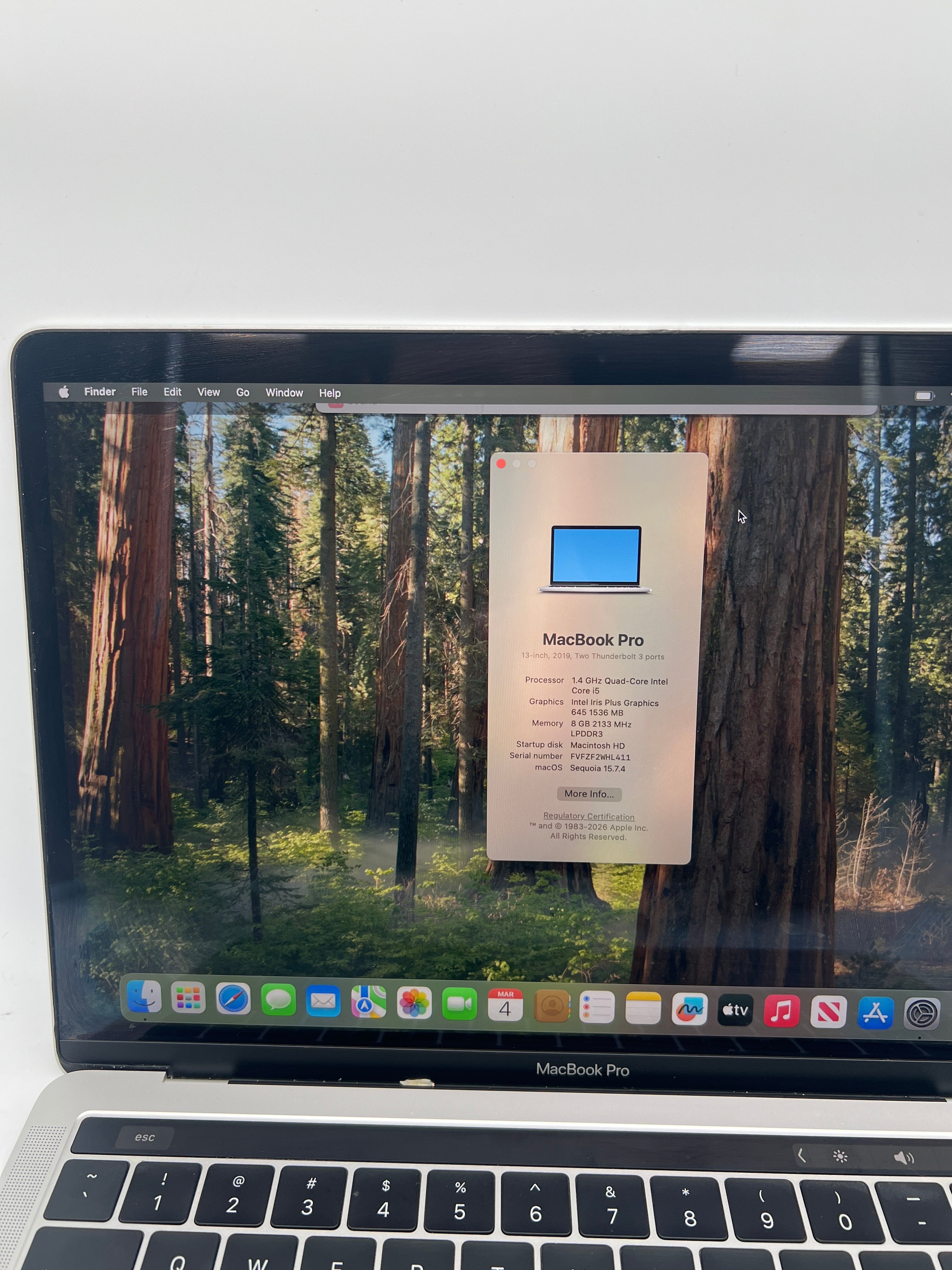 Apple MacBook Pro 13" A2159 2019 Core i5 8GB RAM 256GB SSD - Used