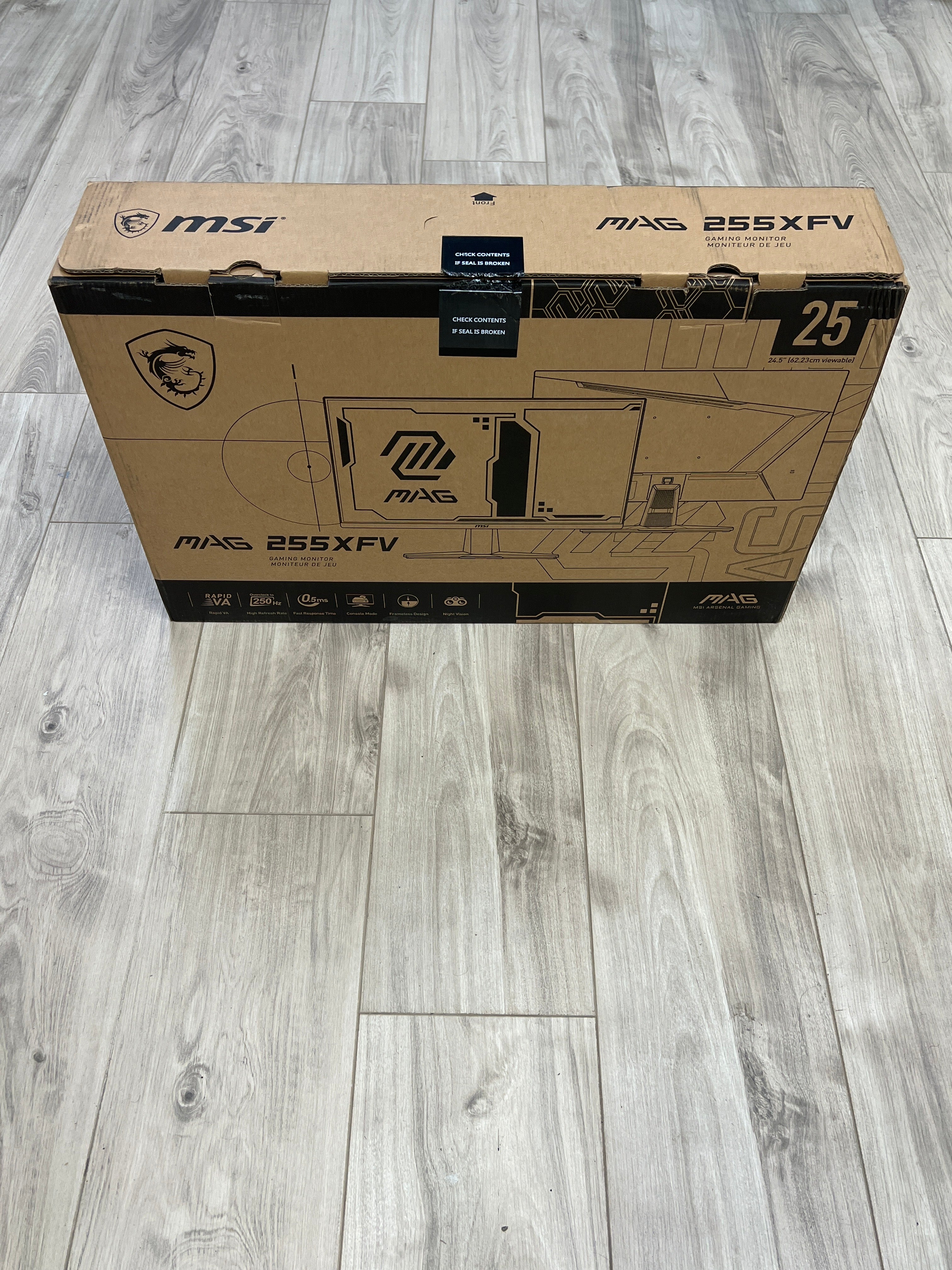 MSI MAG 255XFV 25 in FHD Monitor 250 Hz 3000:1 Contrast Black Used With Box
