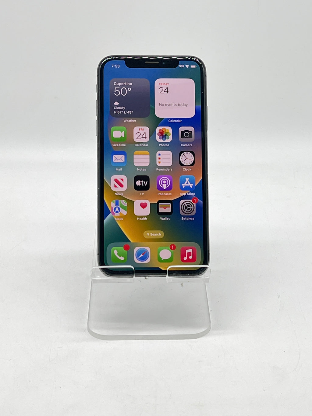 Apple iPhone X 64GB Unlocked Black - For Parts Service Battery
