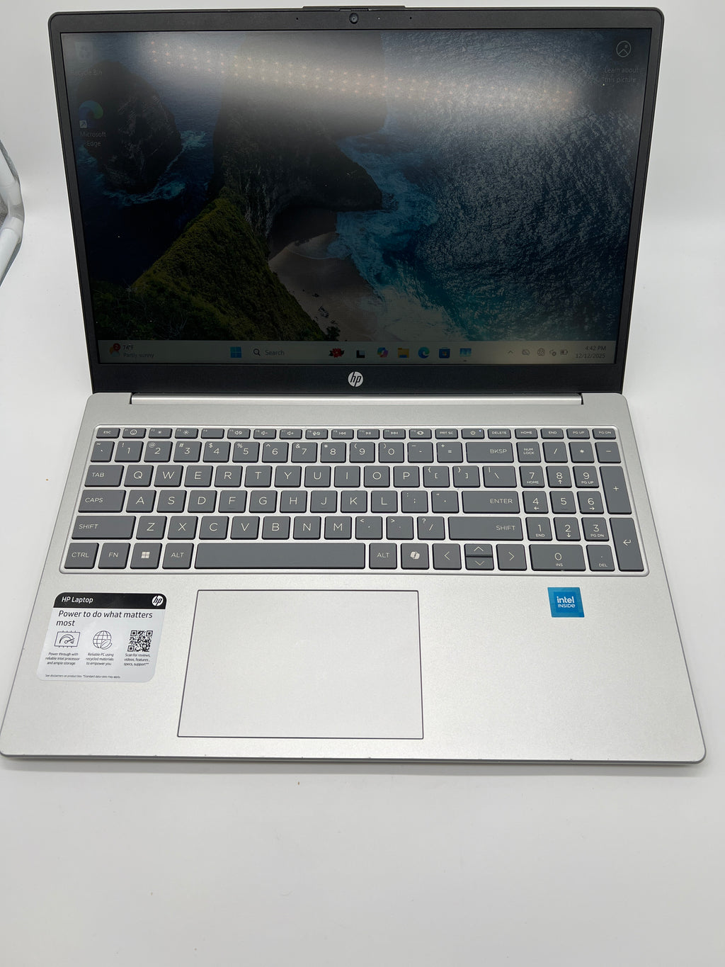 HP 15-FD0084WM Silver Laptop Intel N200 4GB RAM 128GB SSD