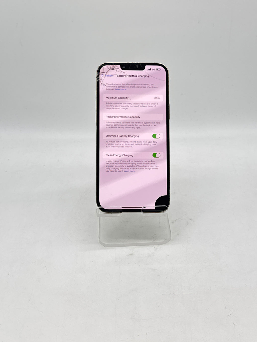 Apple iPhone 13 Pro Max 128GB Unlocked - Cracked Screen Bad LCD