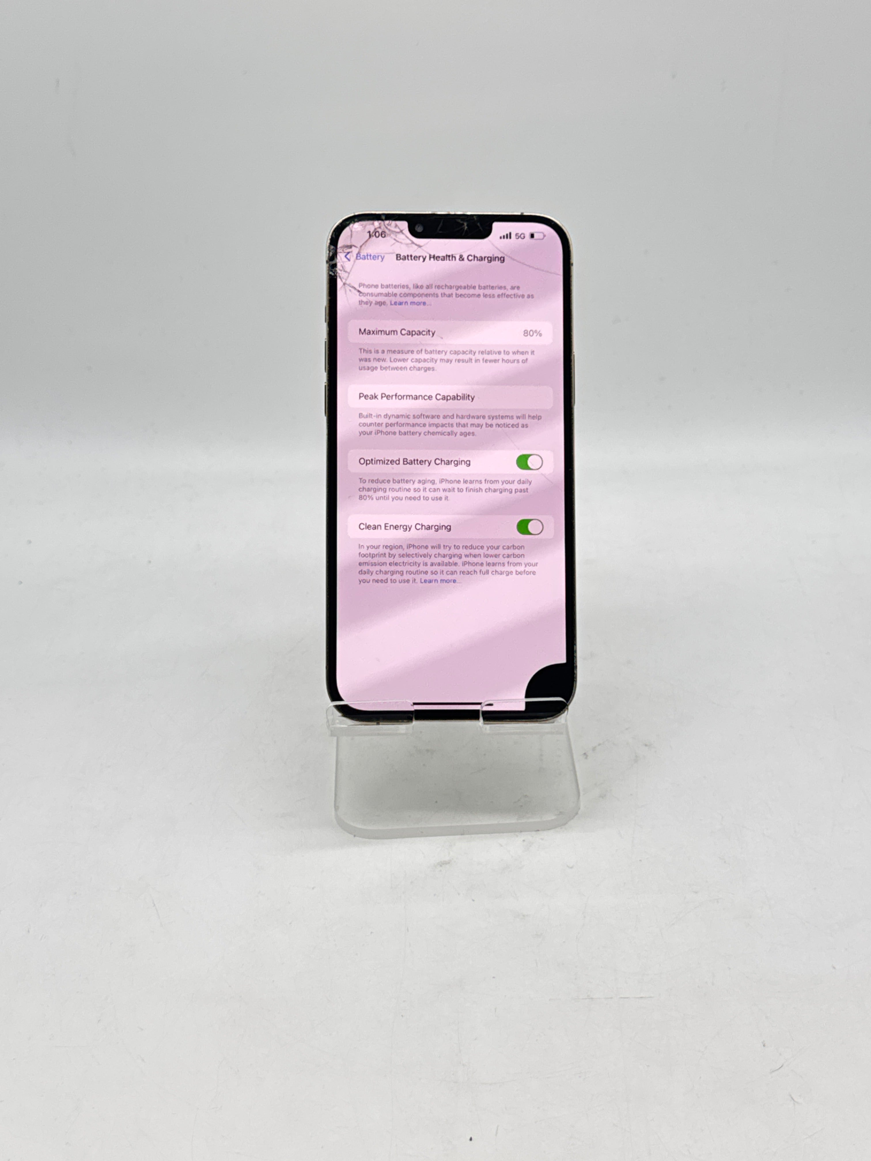 Apple iPhone 13 Pro Max 128GB Unlocked - Cracked Screen Bad LCD