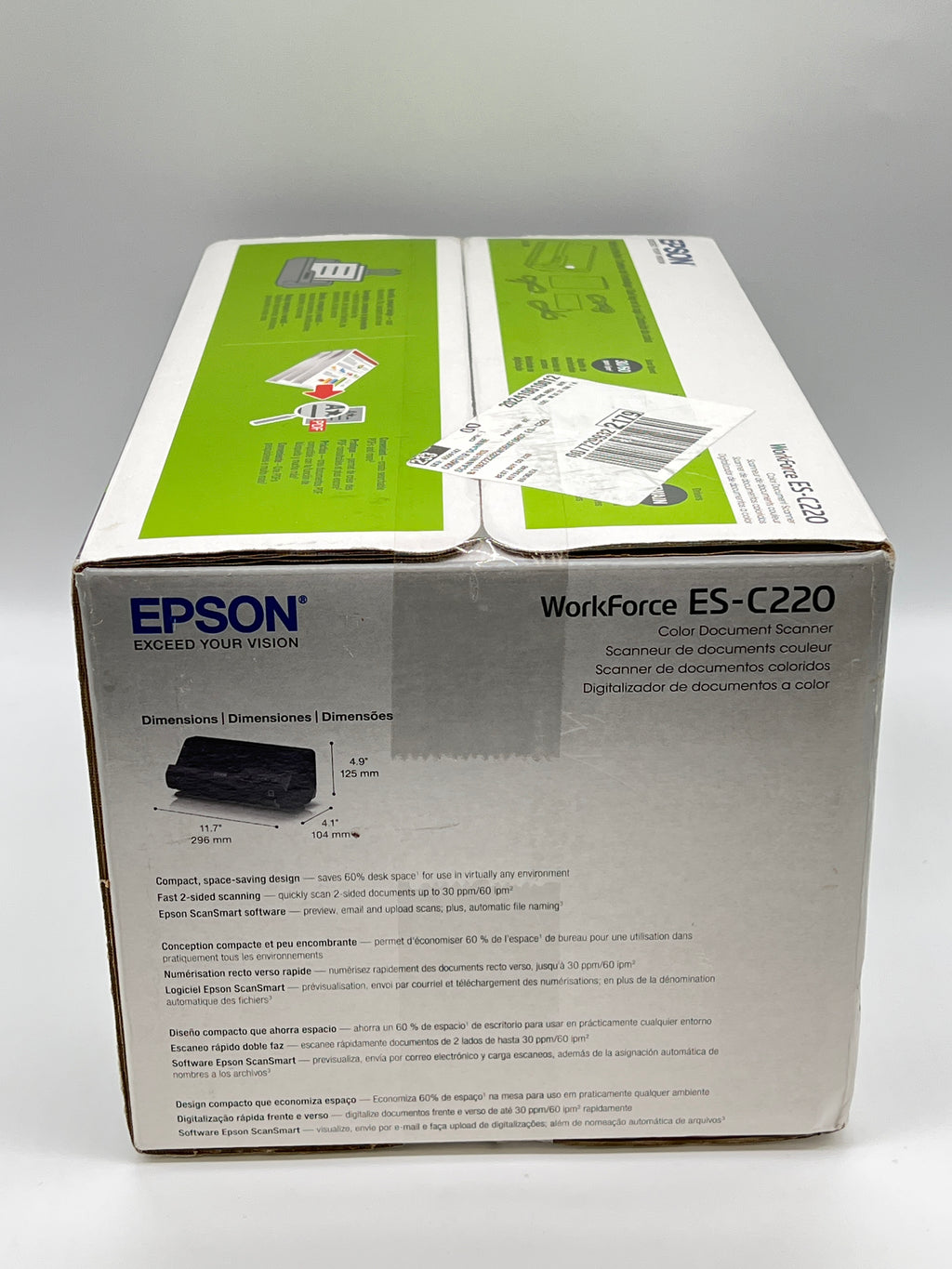 Epson WorkForce ES-C220 Compact Desktop Color Document Scanner Black New