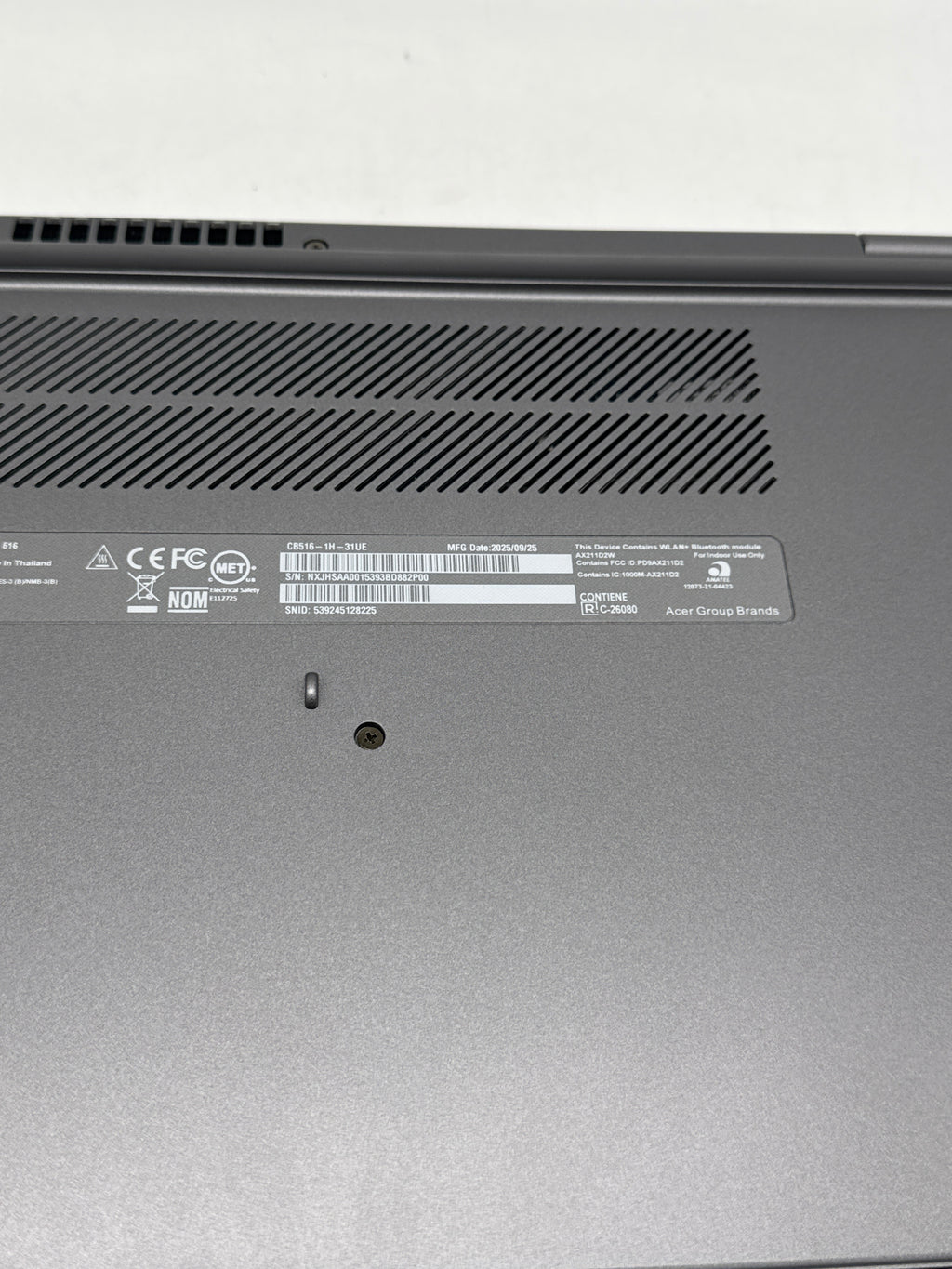 Acer Chromebook Plus 516 16" Core i3-1315U 8GB RAM 128GB SSD - Used