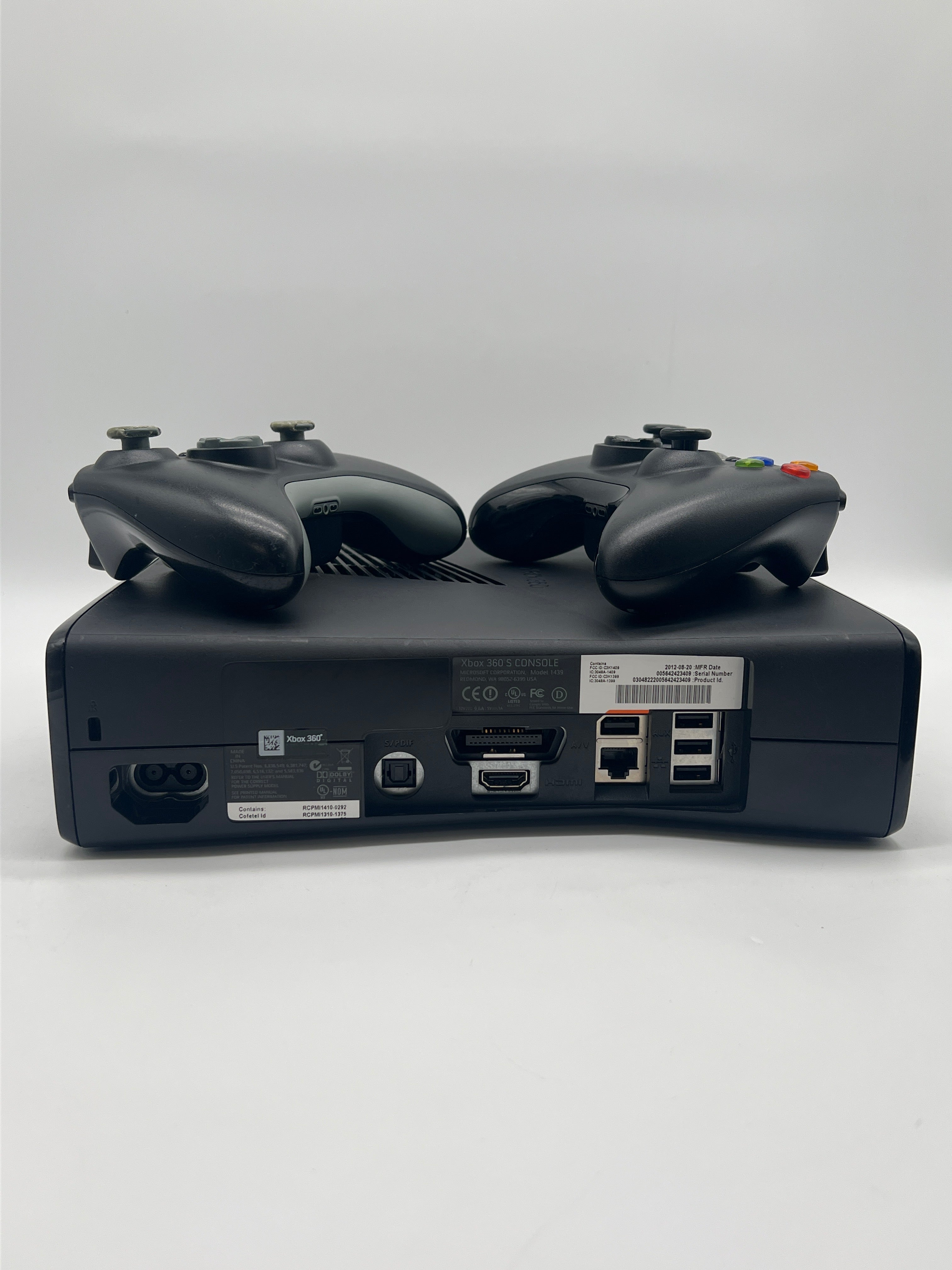 Xbox 360 S Slim (1439) 4GB Black Console with 2 Controllers
